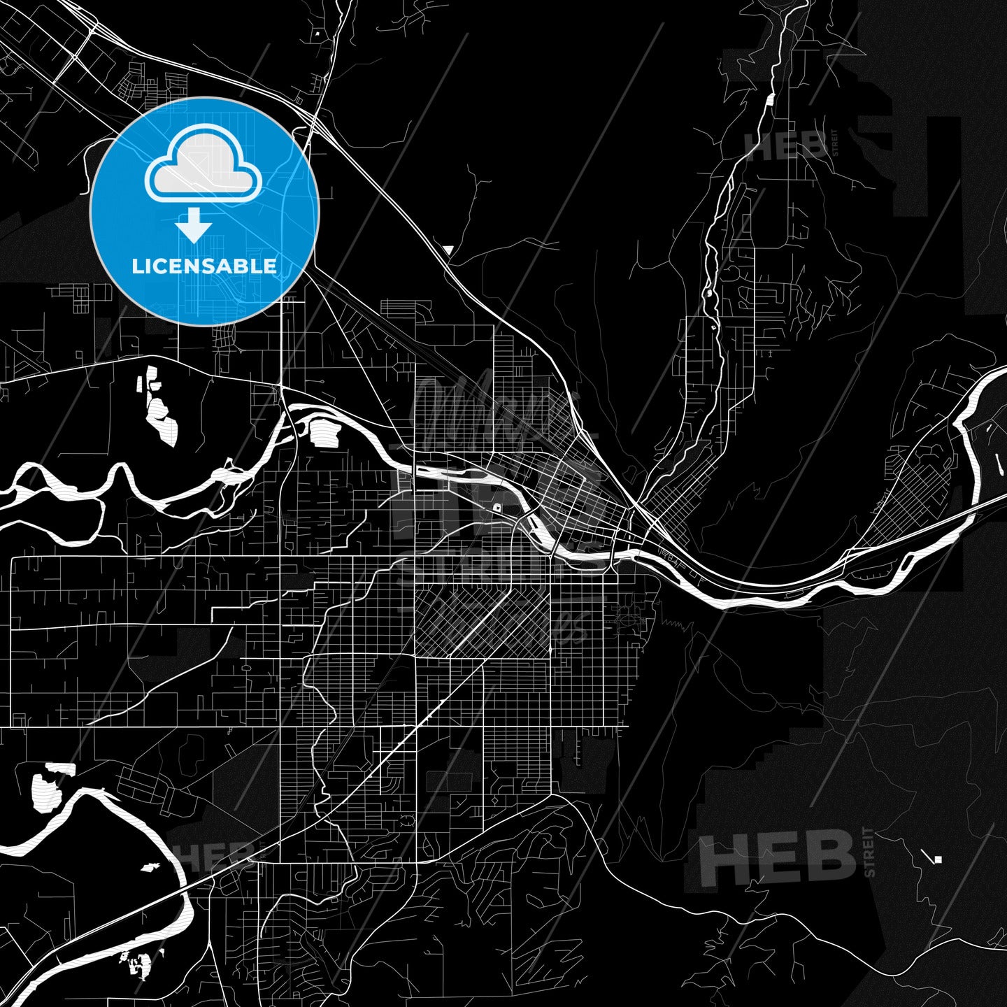 Missoula, Montana, United States, PDF map