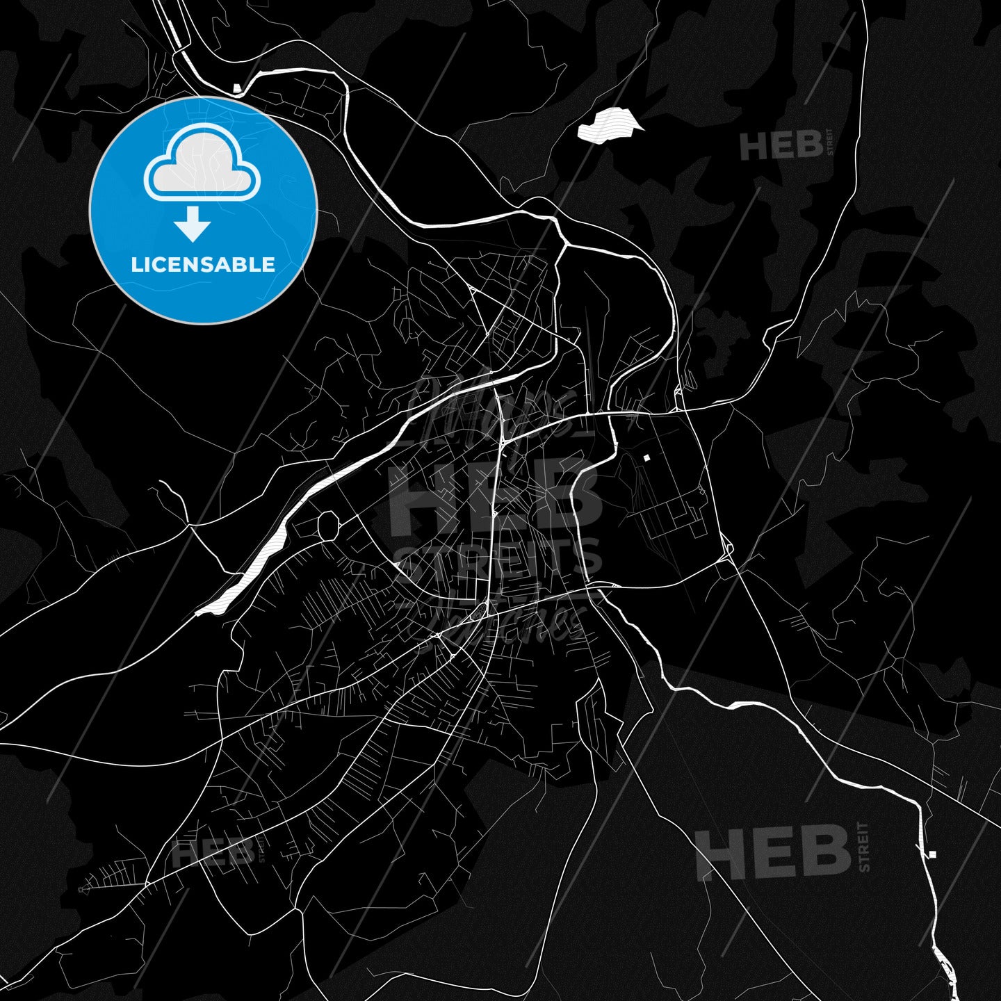Mitrovicë / Kosovska Mitrovica, Kosovo PDF map