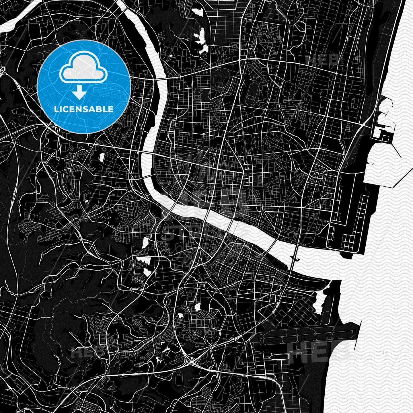 Miyazaki, Japan PDF map