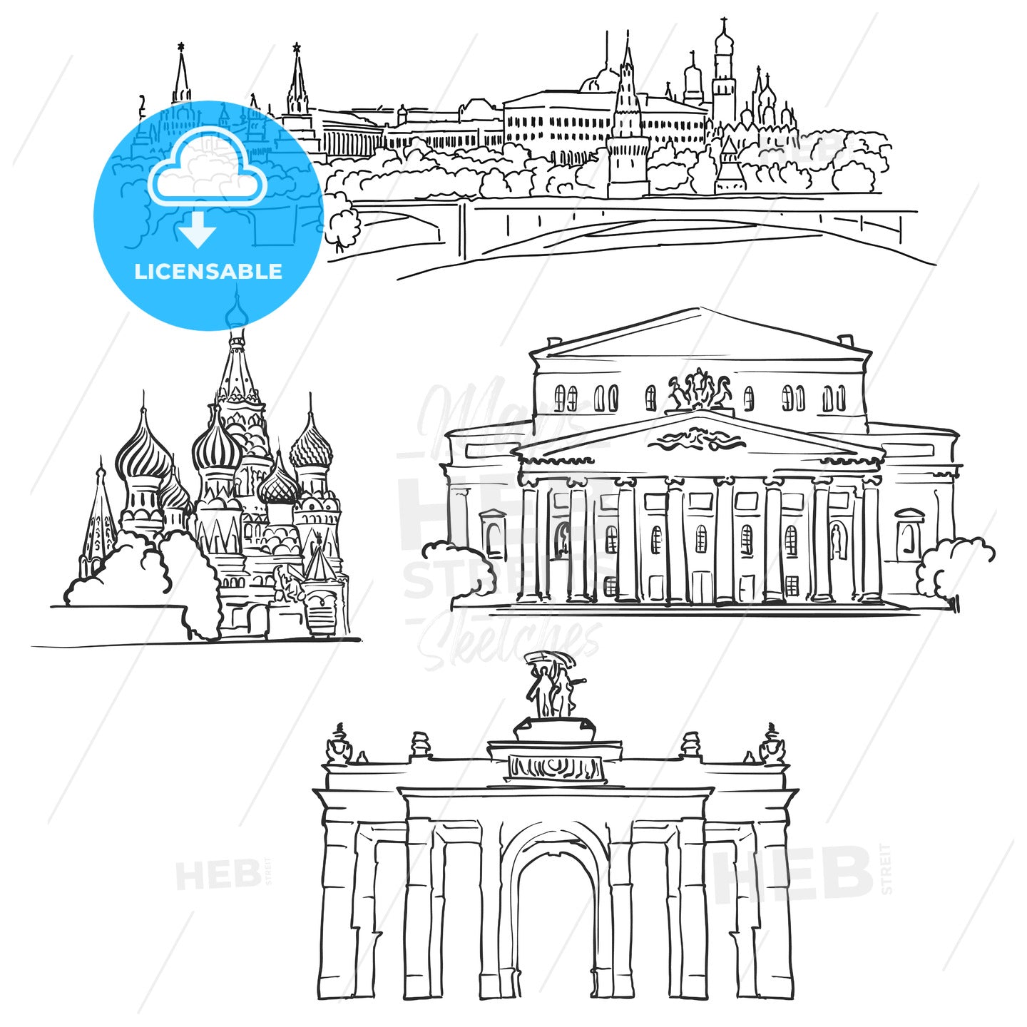 Moscow, Russia, Famous Buildings – instant download