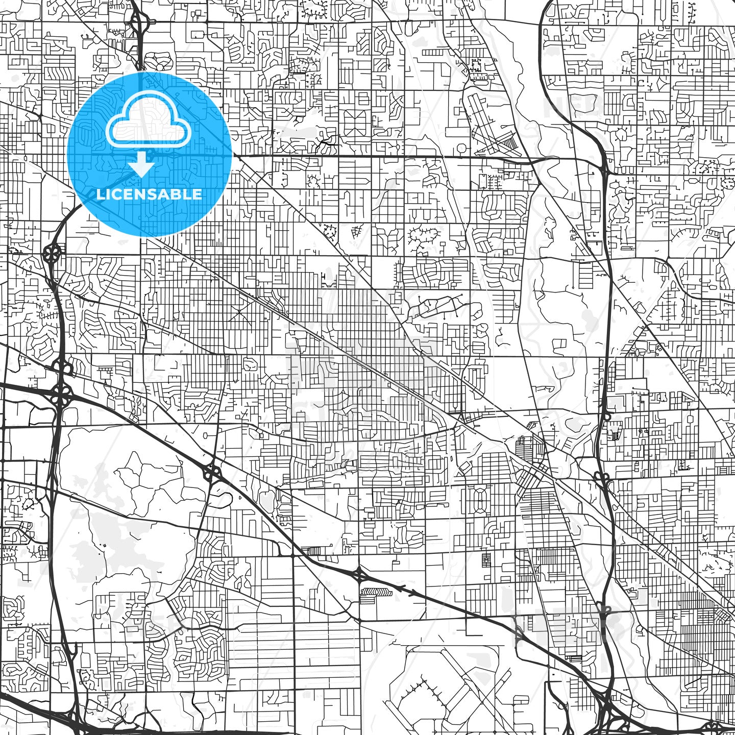 Mount Prospect, Illinois - Area Map - Light