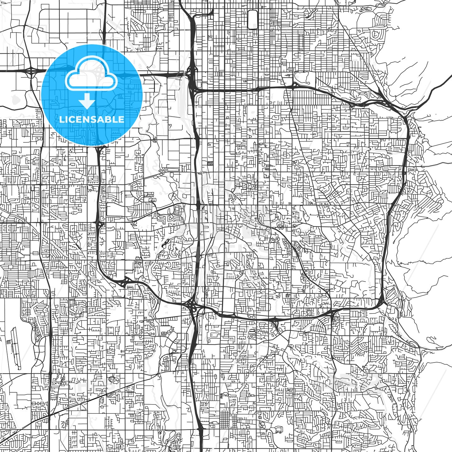 Murray, Utah - Area Map - Light