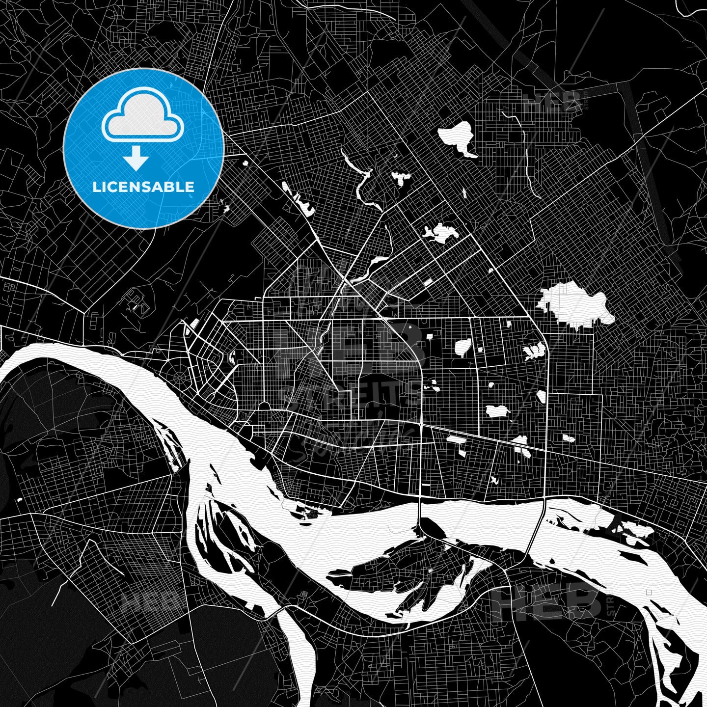 NDjamena, Chad PDF map