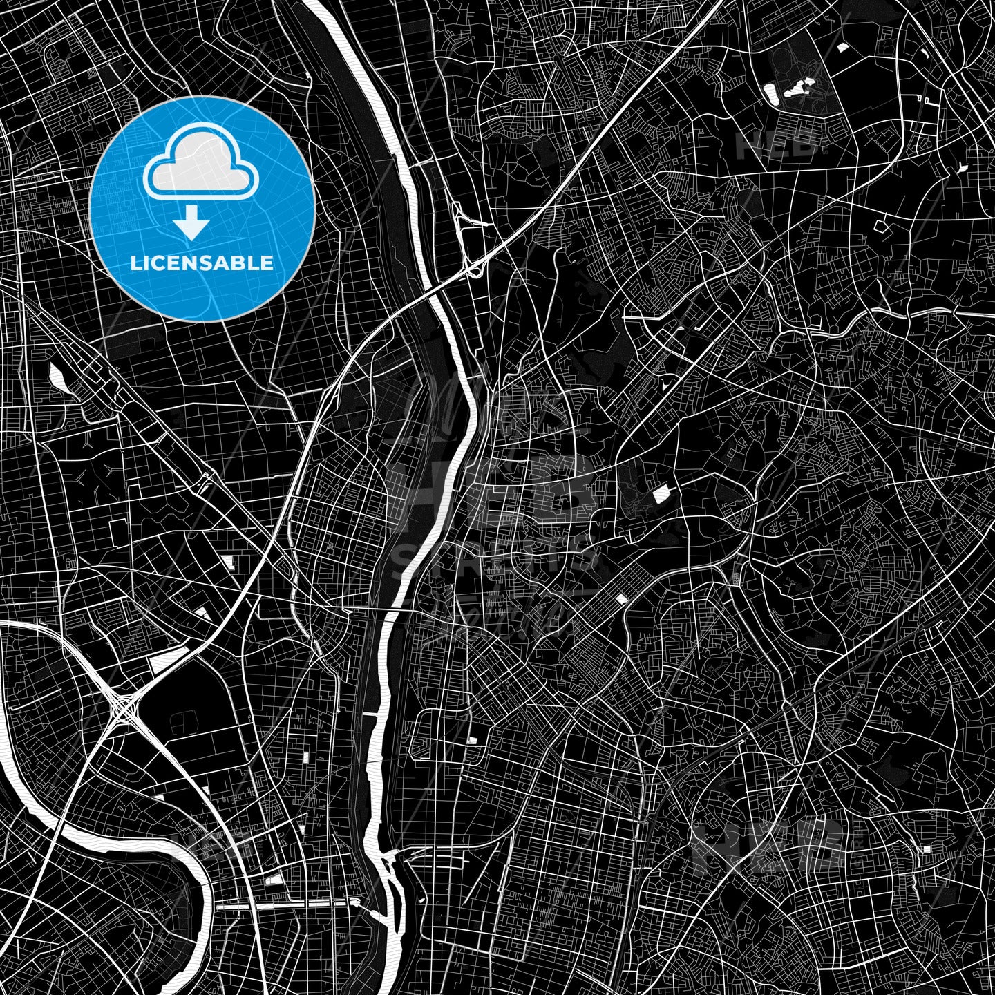 Nagareyama, Japan PDF map