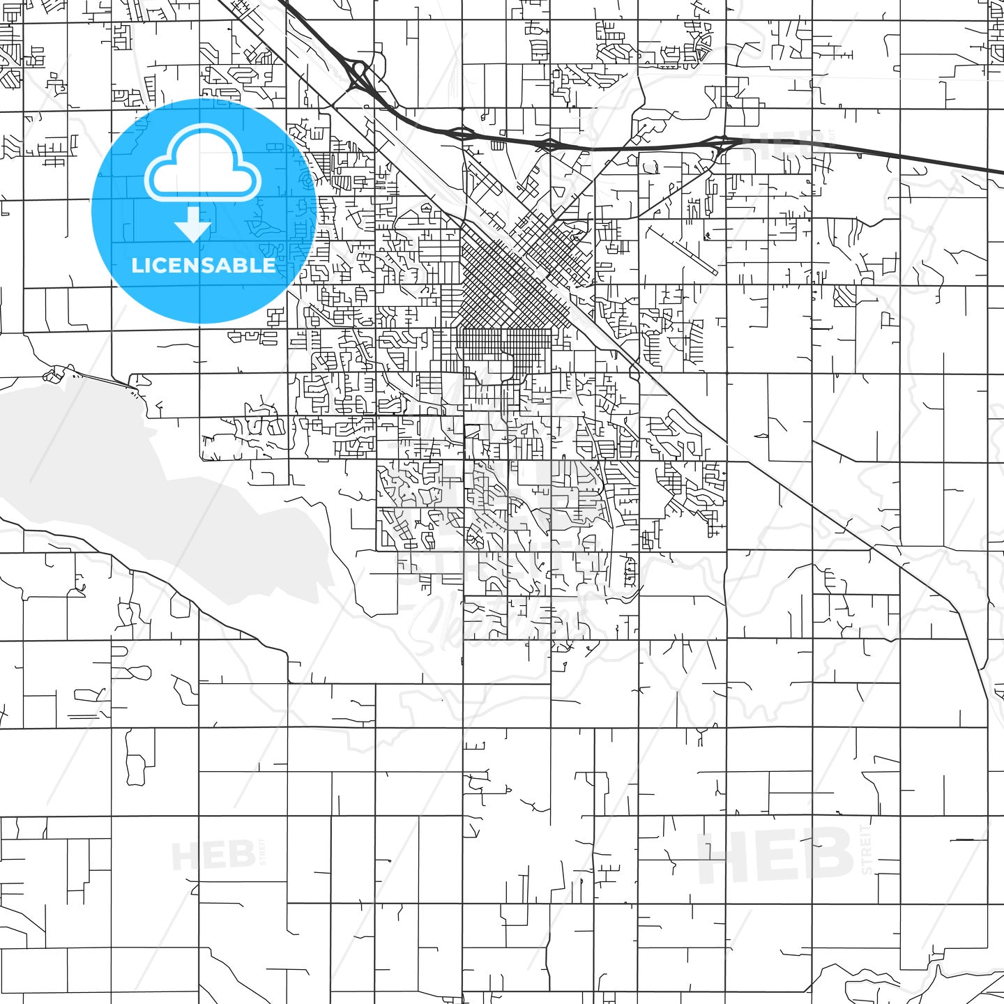 Nampa, Idaho - Area Map - Light