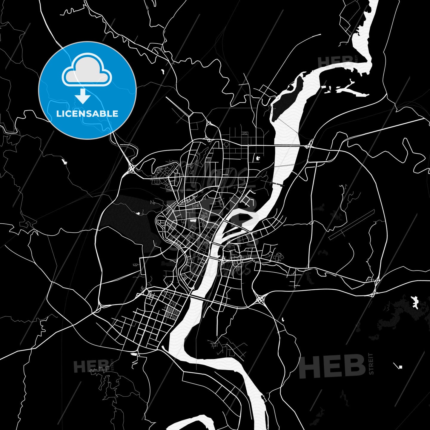 Nanchong, China PDF map