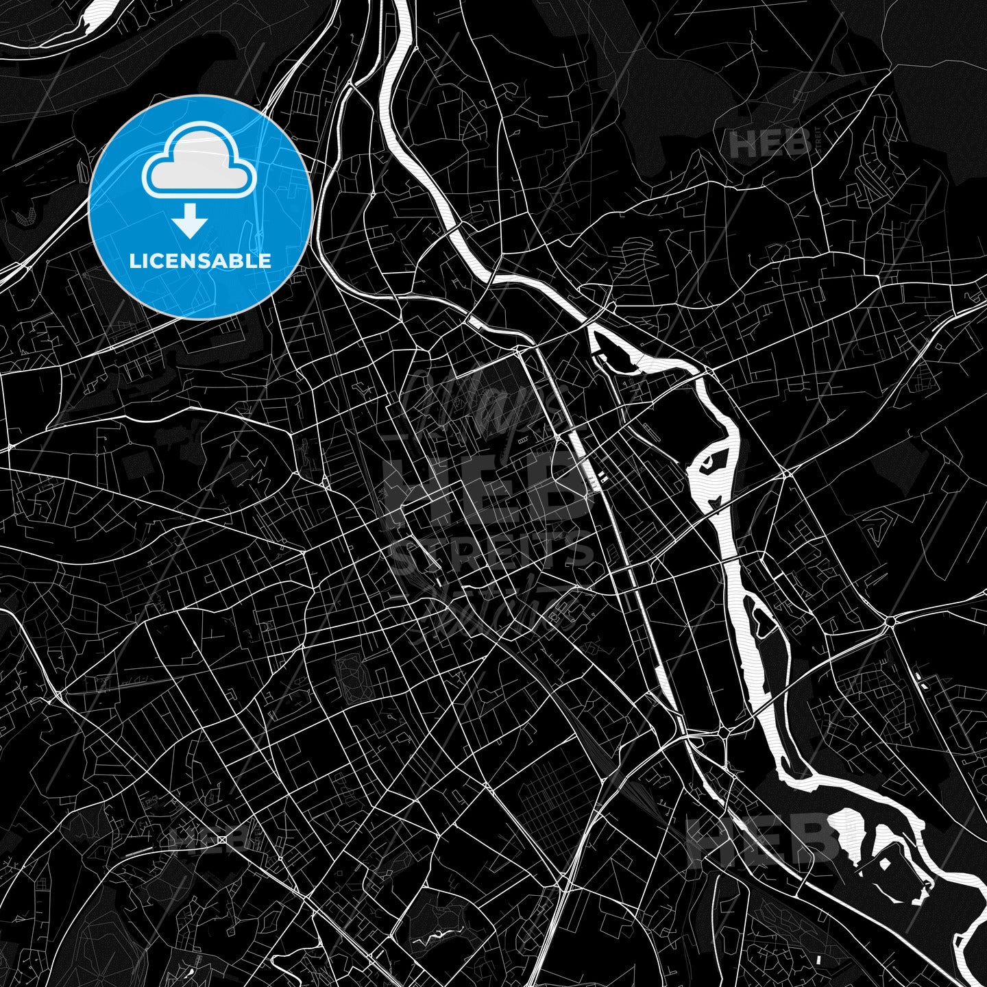 Nancy, France PDF map