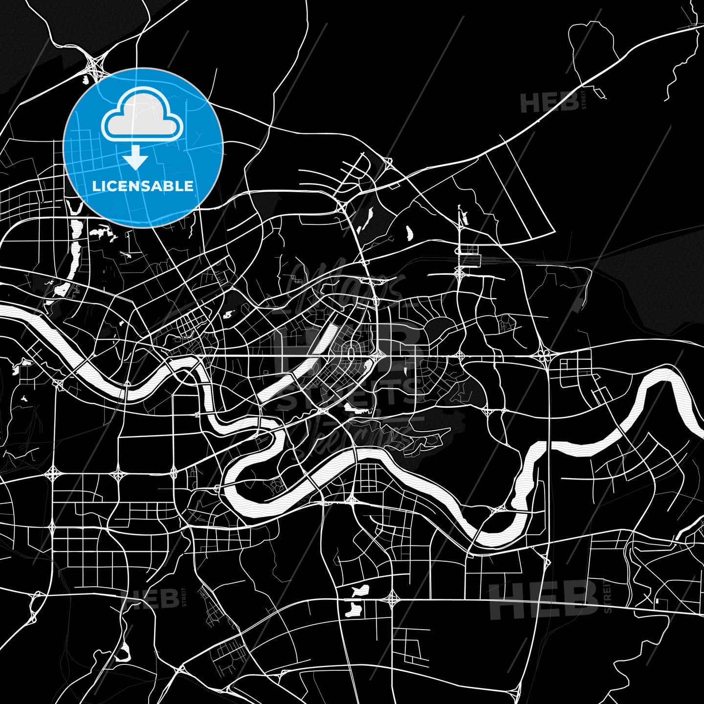 Nanning, China PDF map