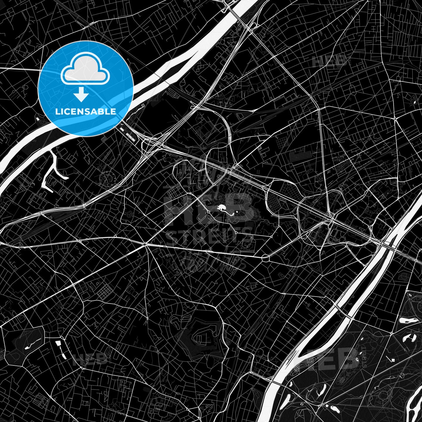 Nanterre, France PDF map