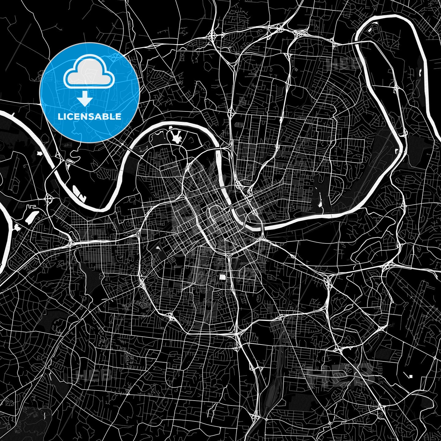Nashville, Tennessee, United States, PDF map