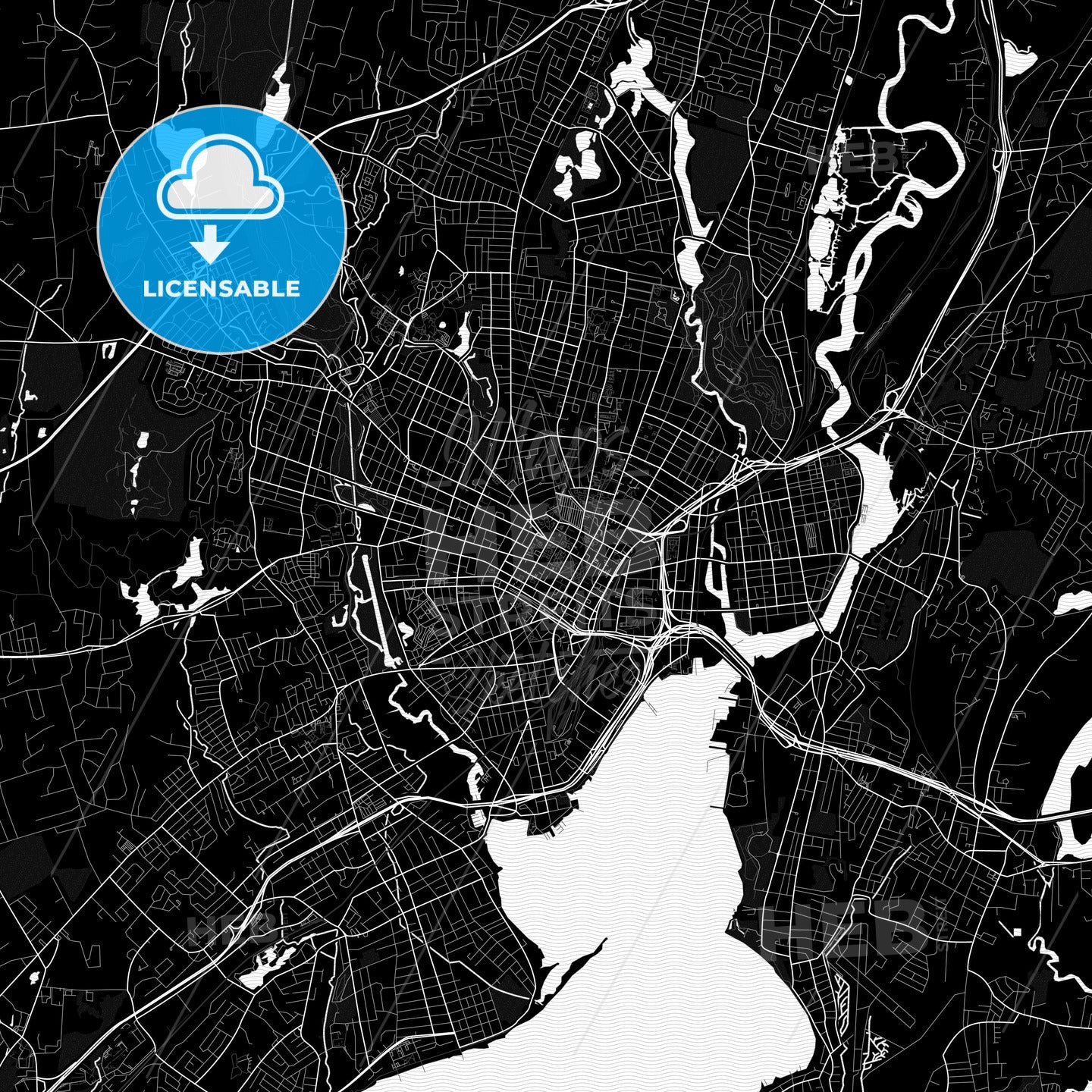 New Haven, Connecticut, United States, PDF map