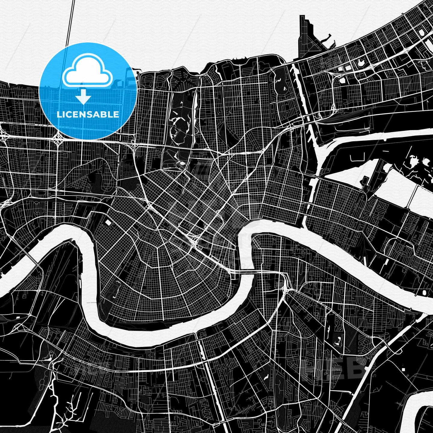 New Orleans, Louisiana, United States, PDF map