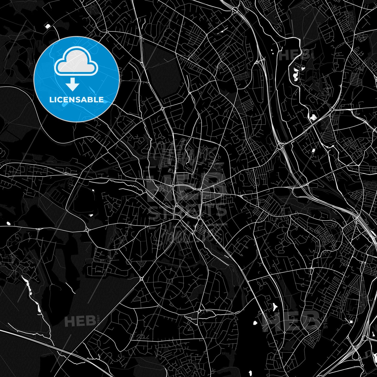 Newcastle-under-Lyme, England PDF map