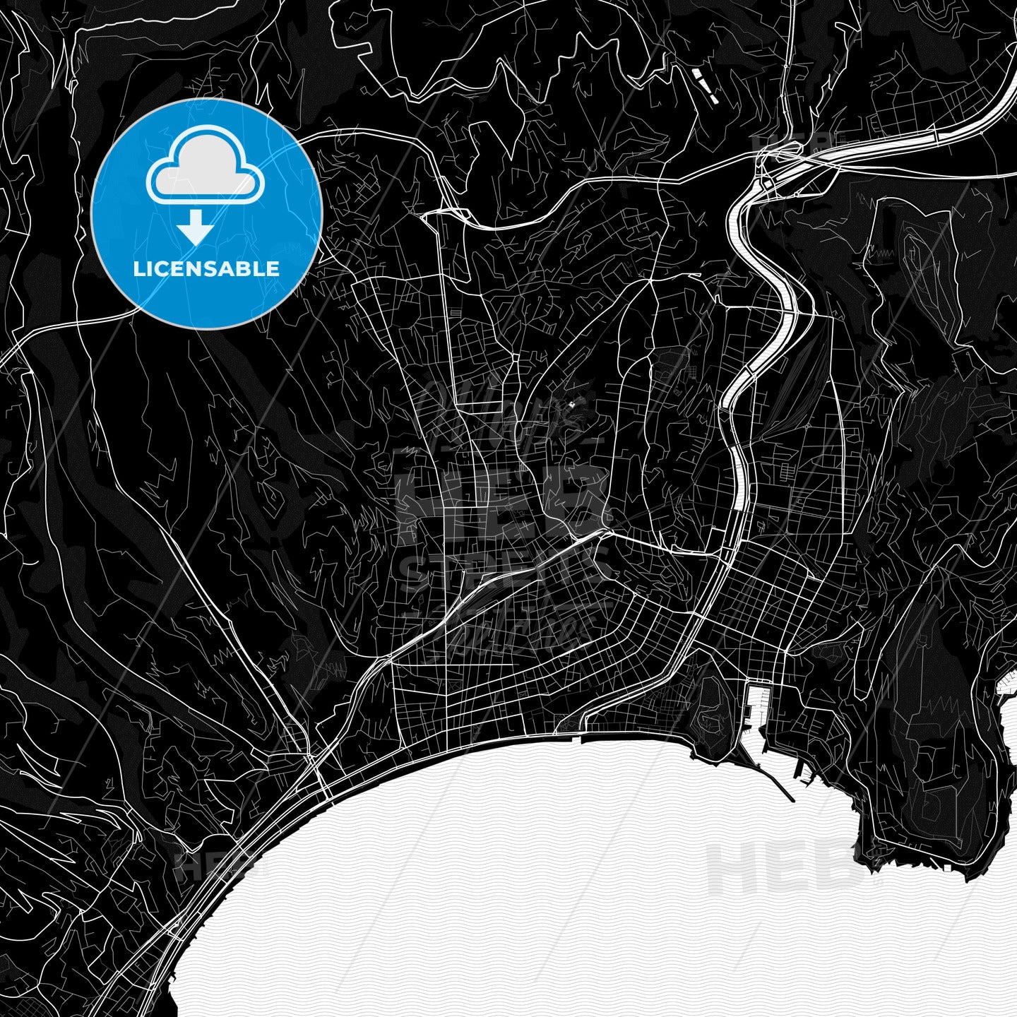Nice, France PDF map