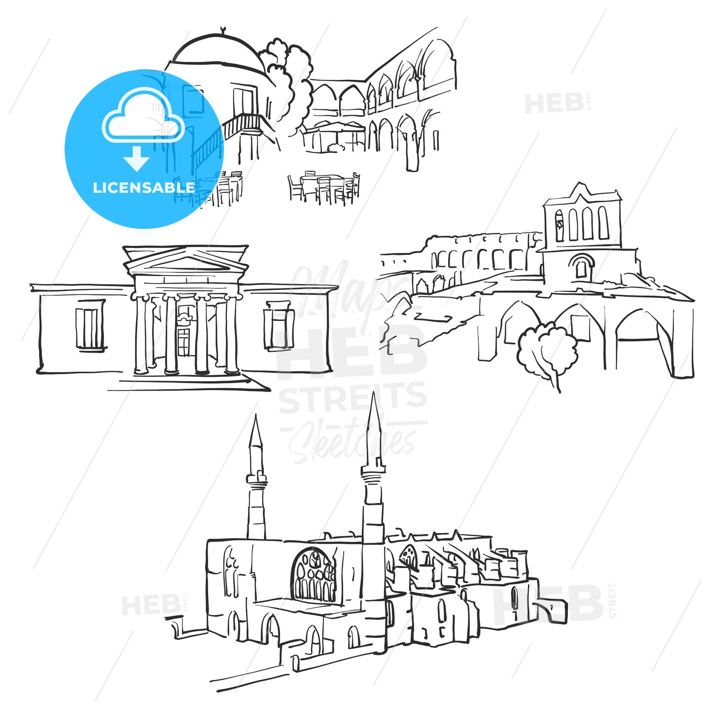 Nicosia Cyprus Famous Buildings – instant download