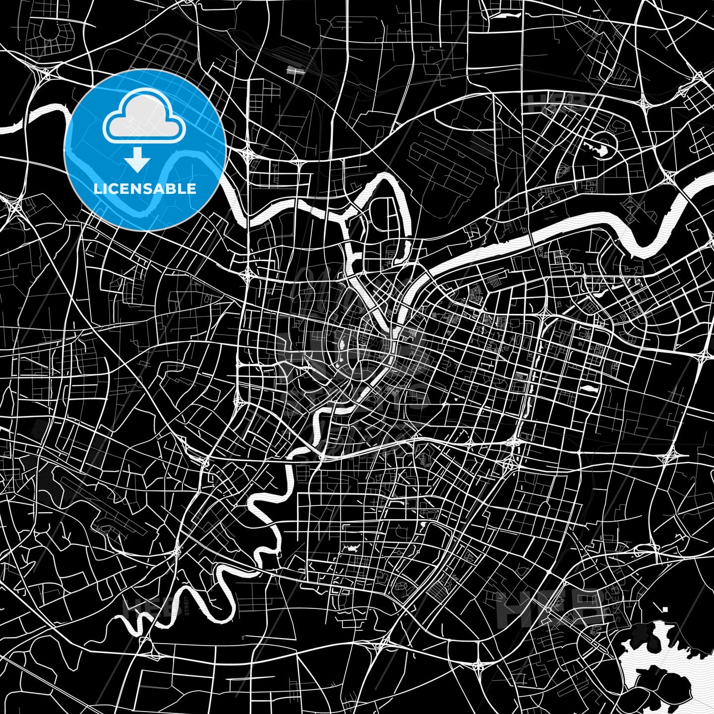 Ningbo, China PDF map