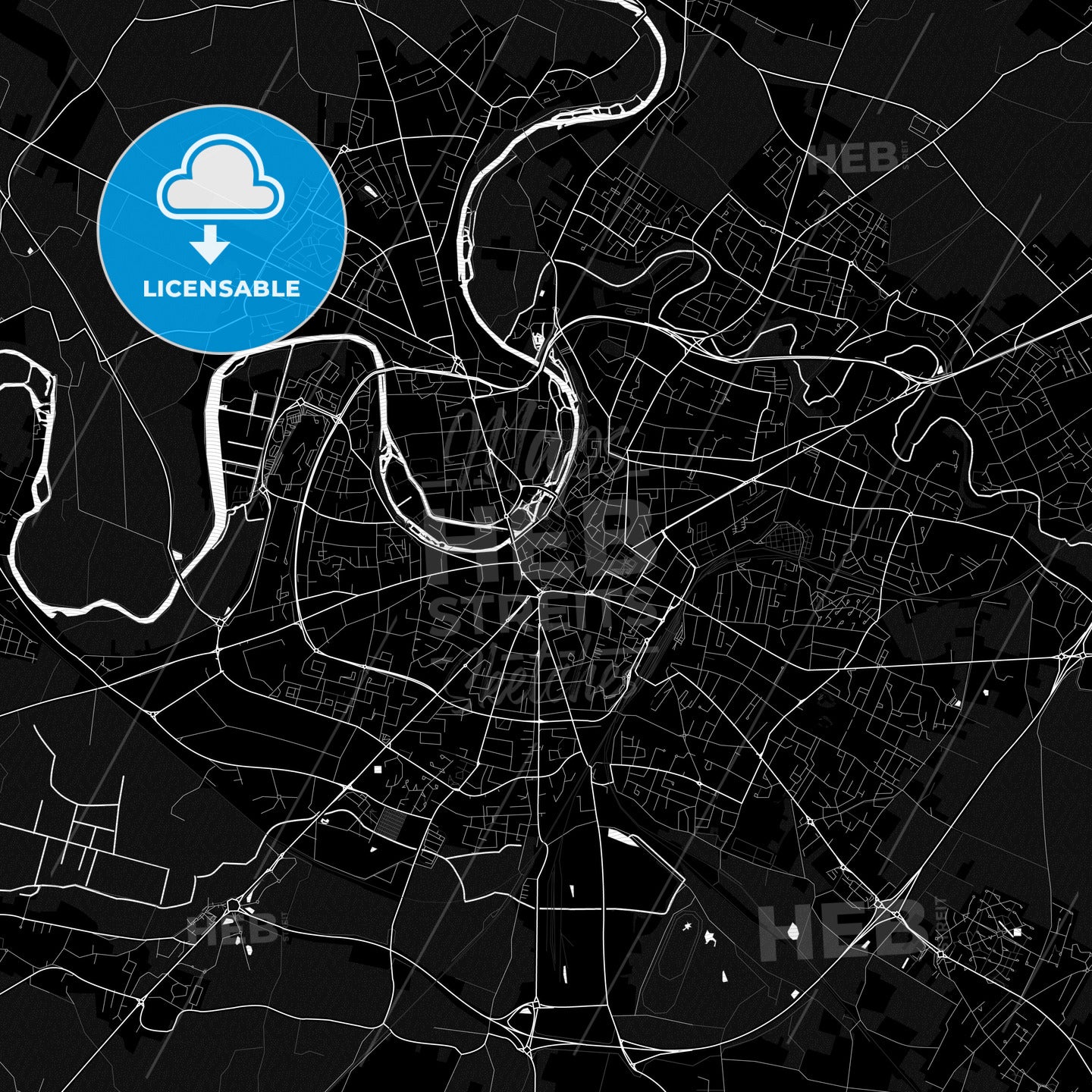 Niort, France PDF map