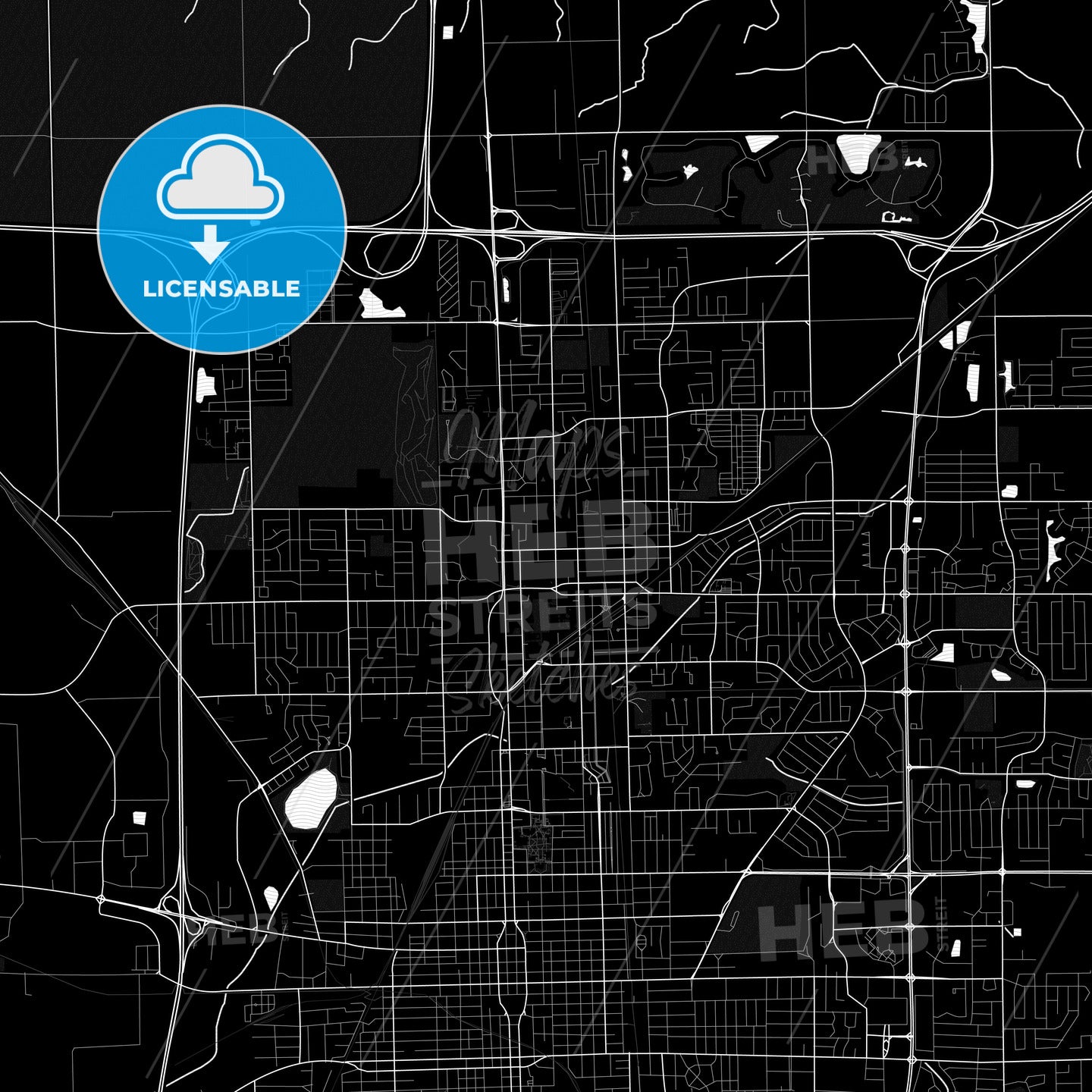 Normal, Illinois, United States, PDF map