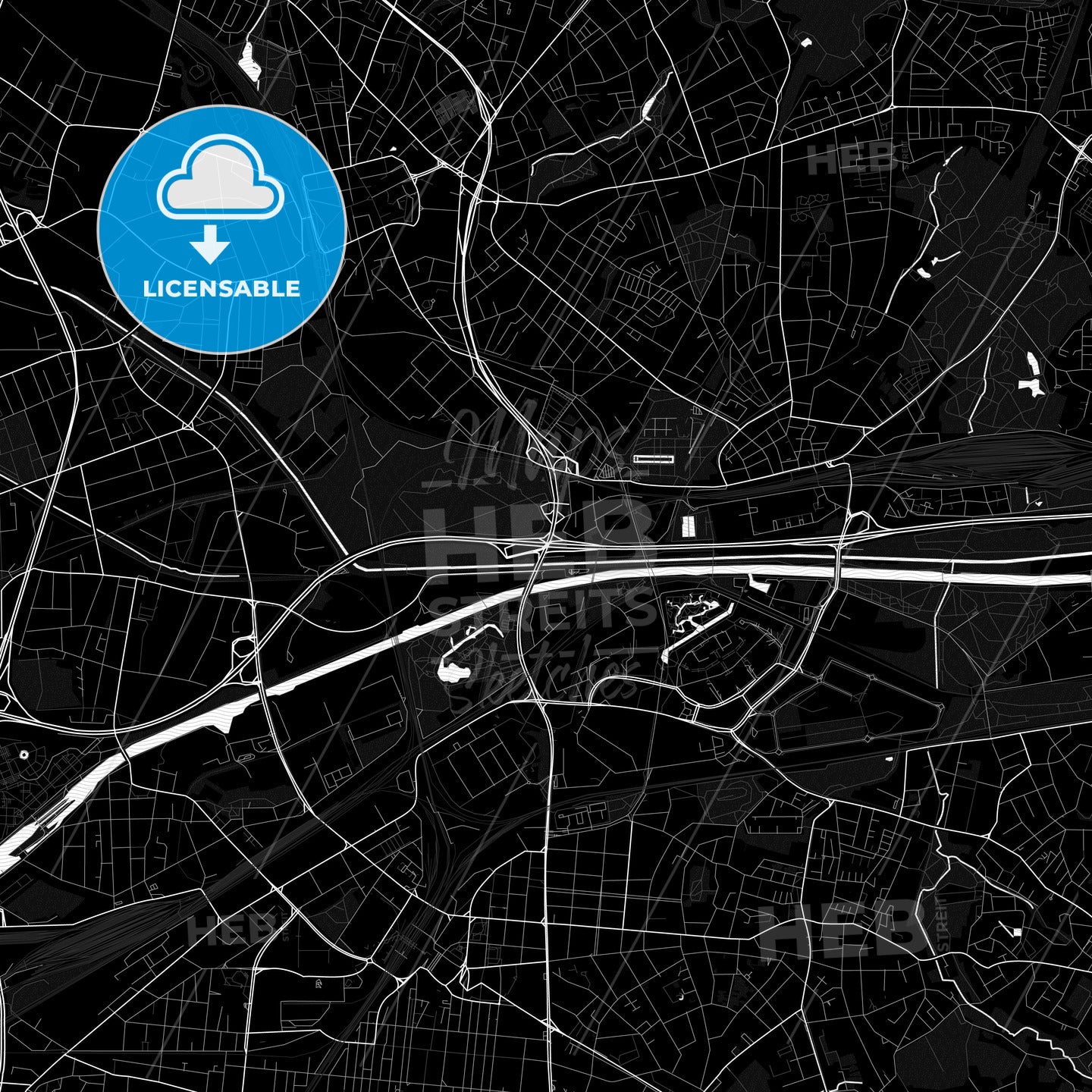 Oberhausen, Germany PDF map