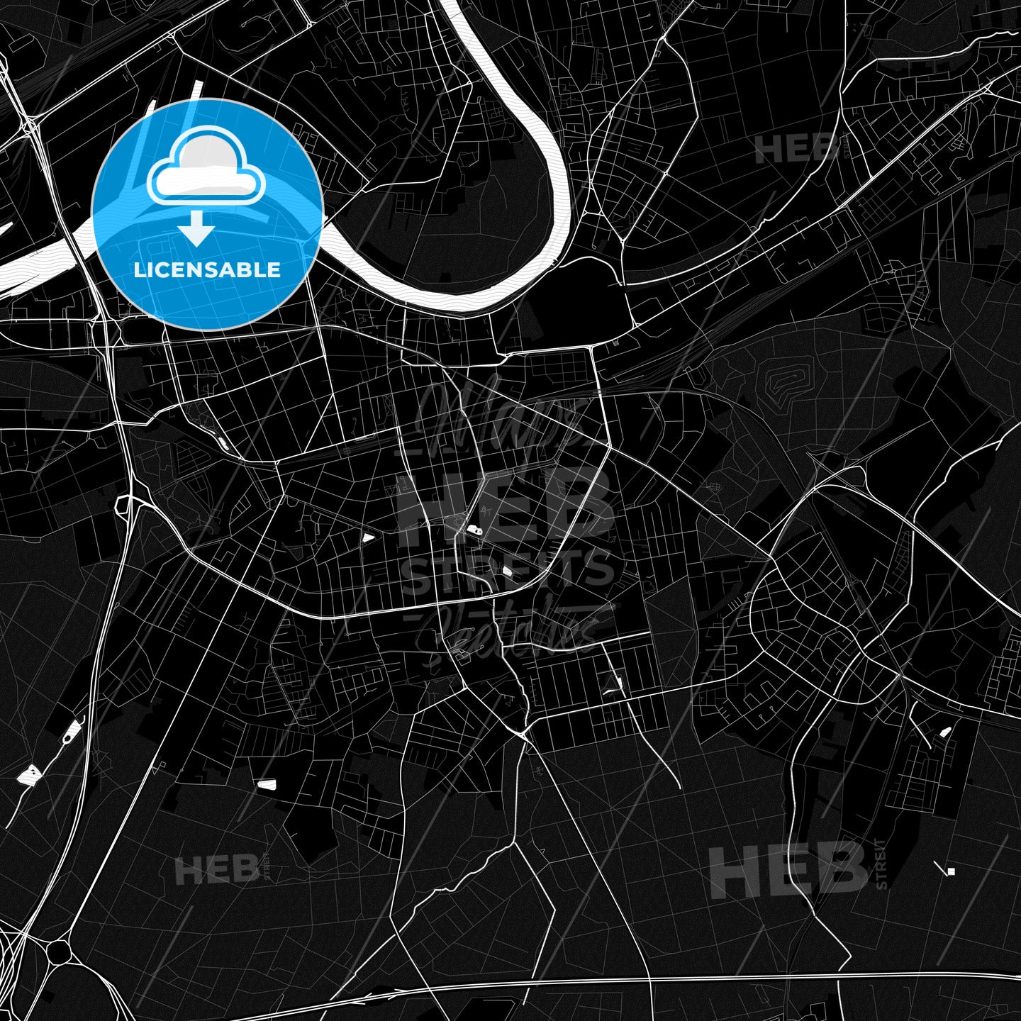 Offenbach am Main, Germany PDF map