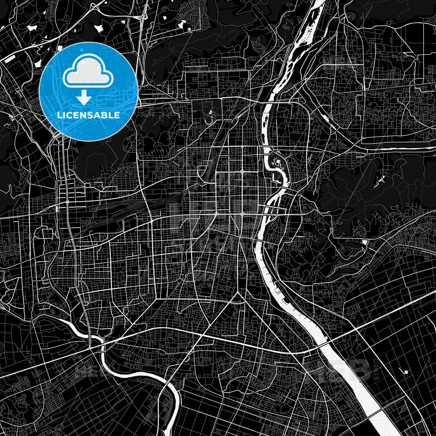 Okayama, Japan PDF map