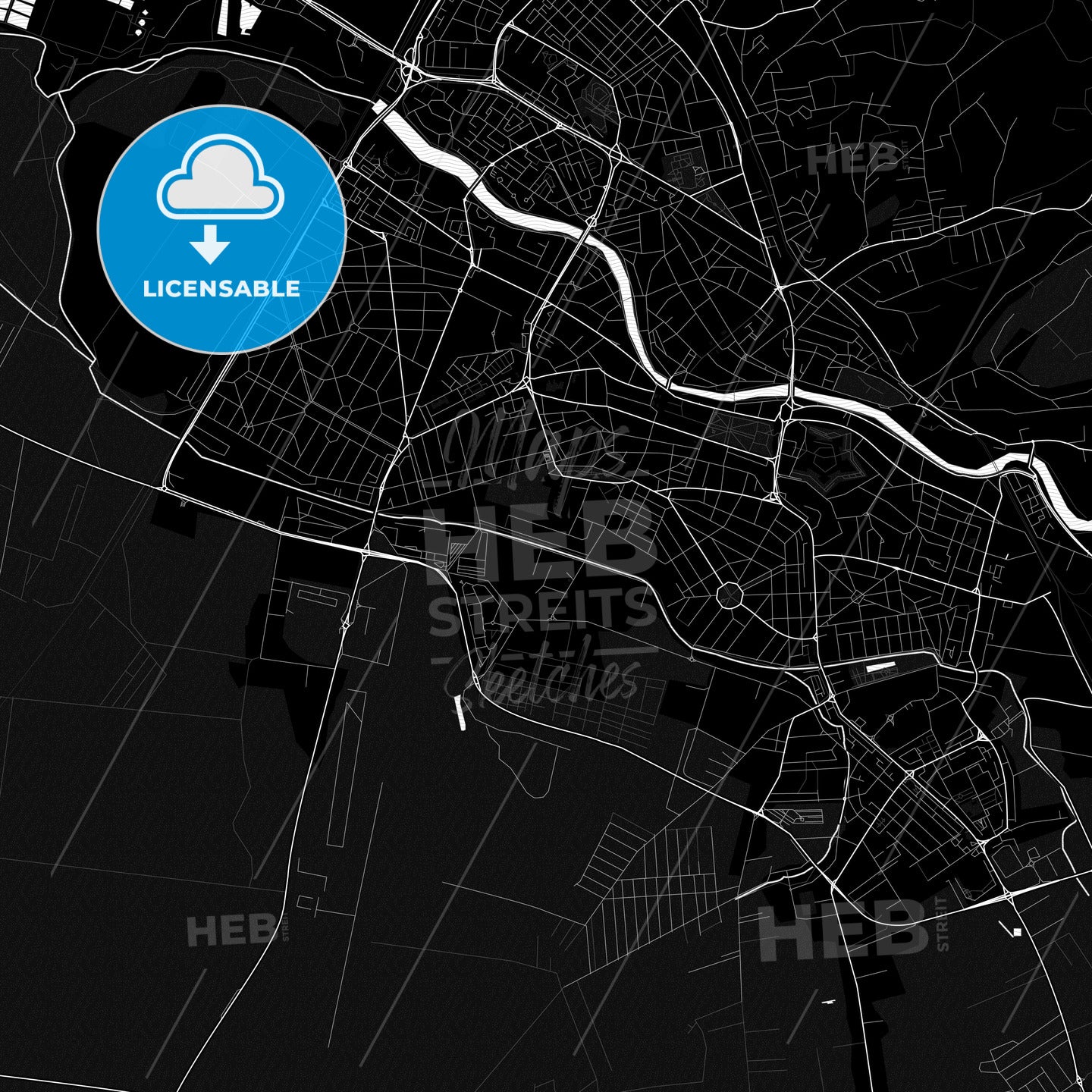 Oradea, Romania PDF map