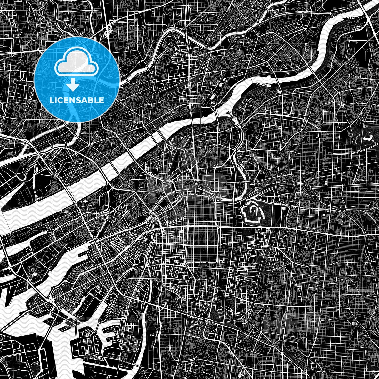 Osaka, Japan PDF map