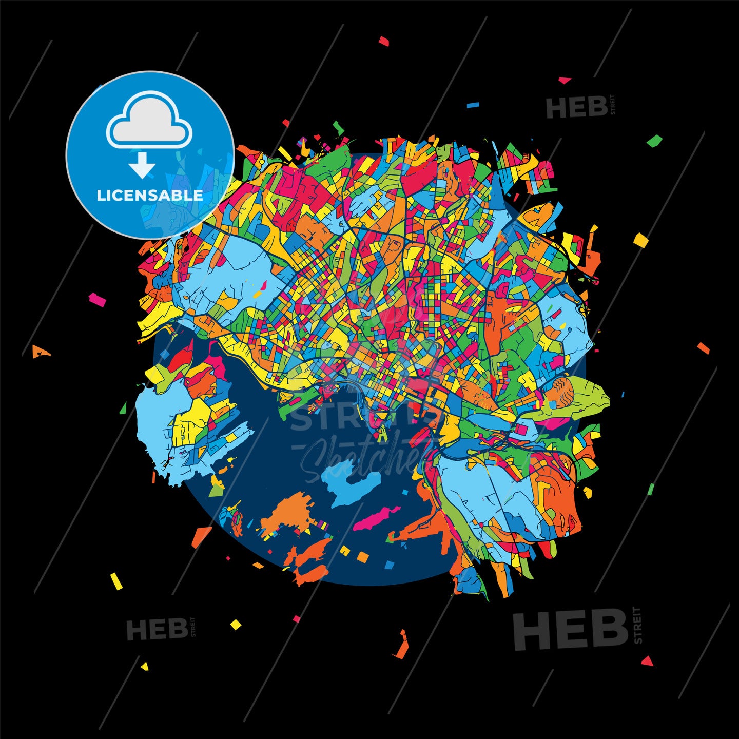 Oslo, Norway, Colorful Artmap