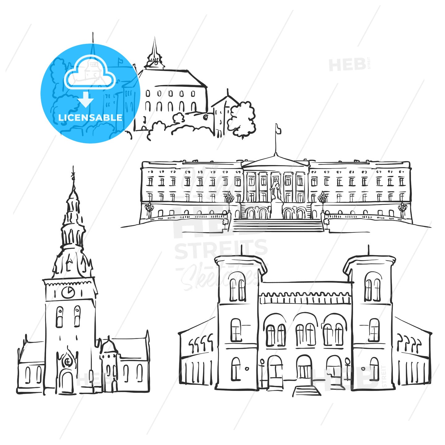 Oslo, Norway, Famous Buildings – instant download