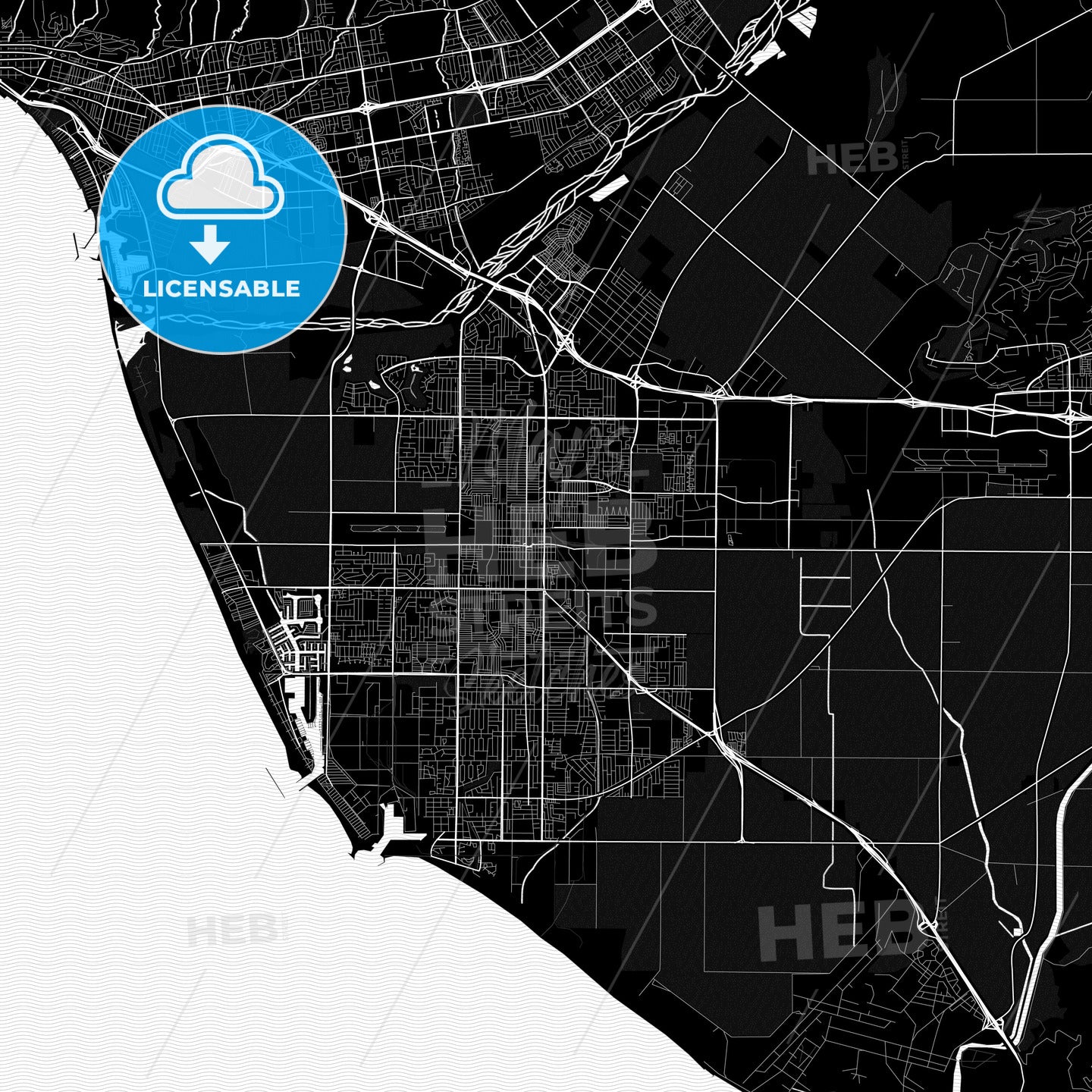 Oxnard, California, United States, PDF map