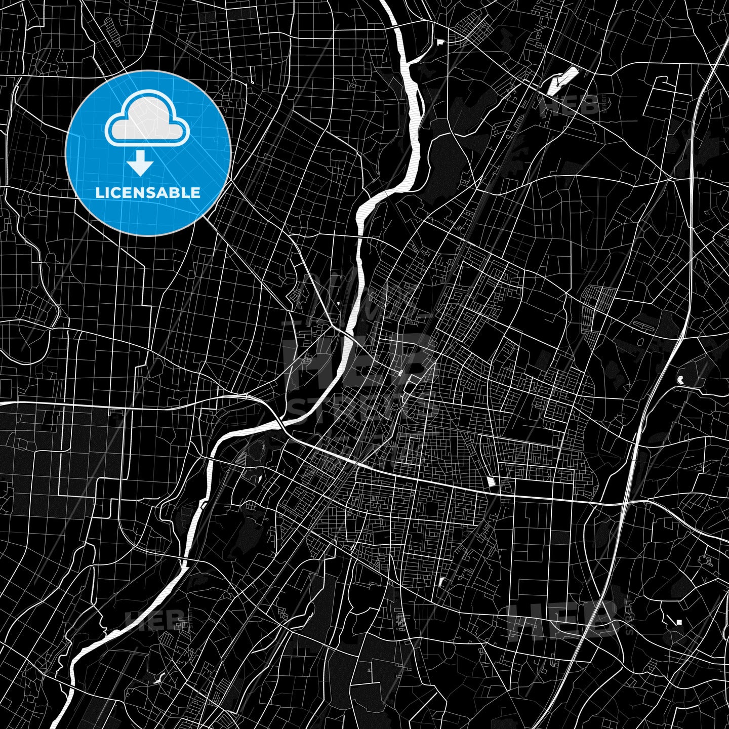 Oyama, Japan PDF map