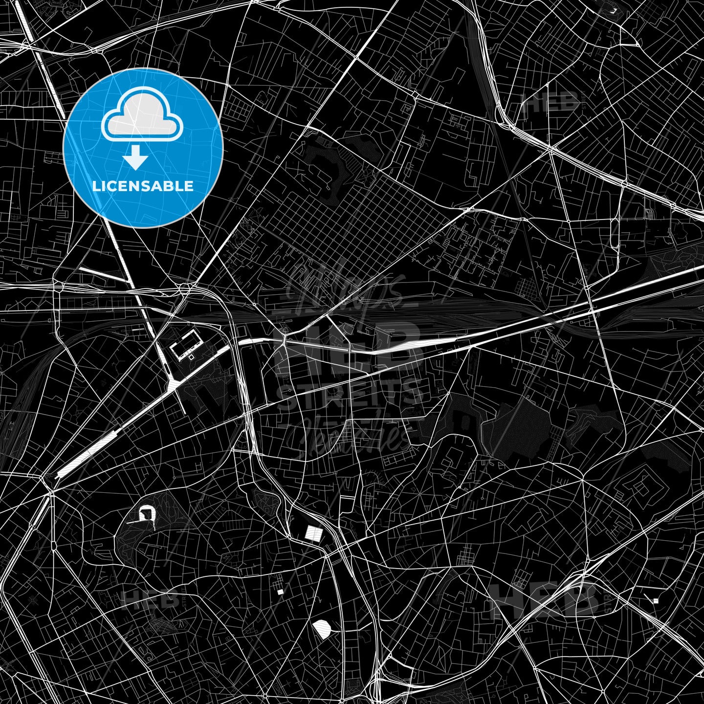 Pantin, France PDF map