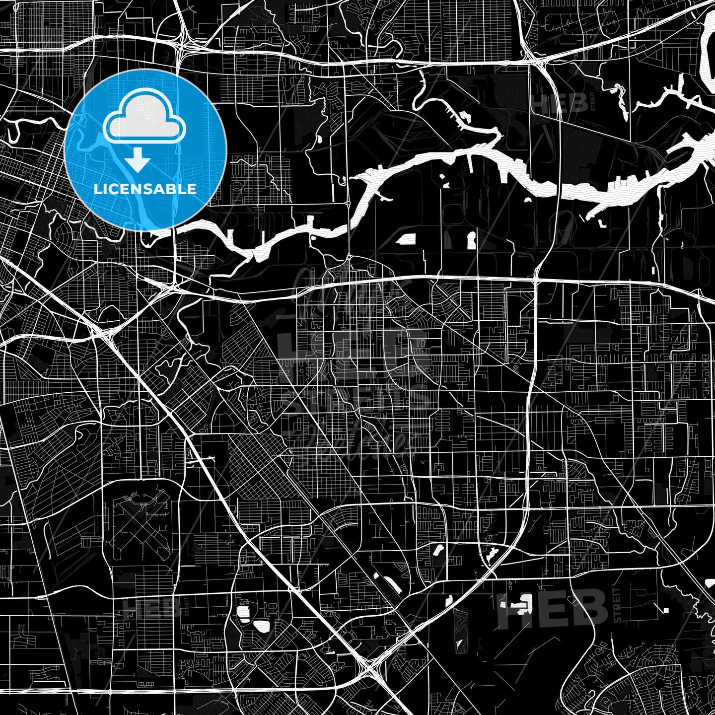 Pasadena, Texas, United States, PDF map
