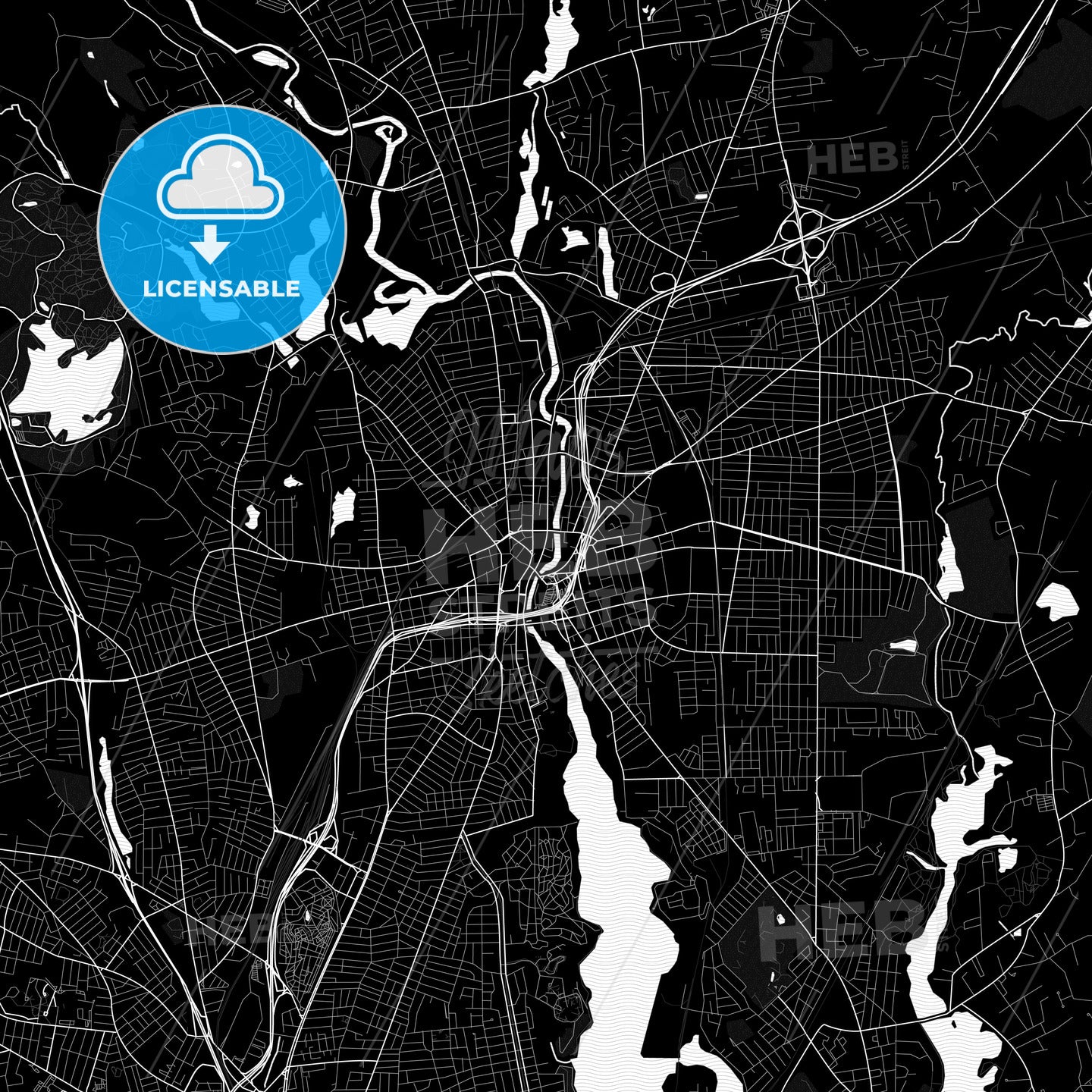 Pawtucket, Rhode Island, United States, PDF map