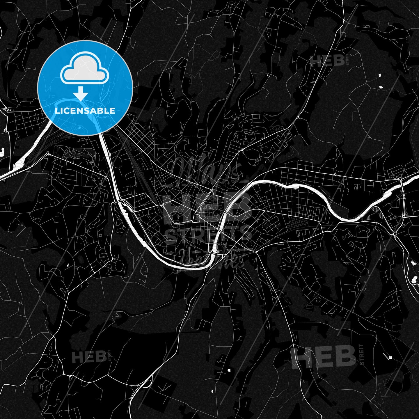 Périgueux, France PDF map