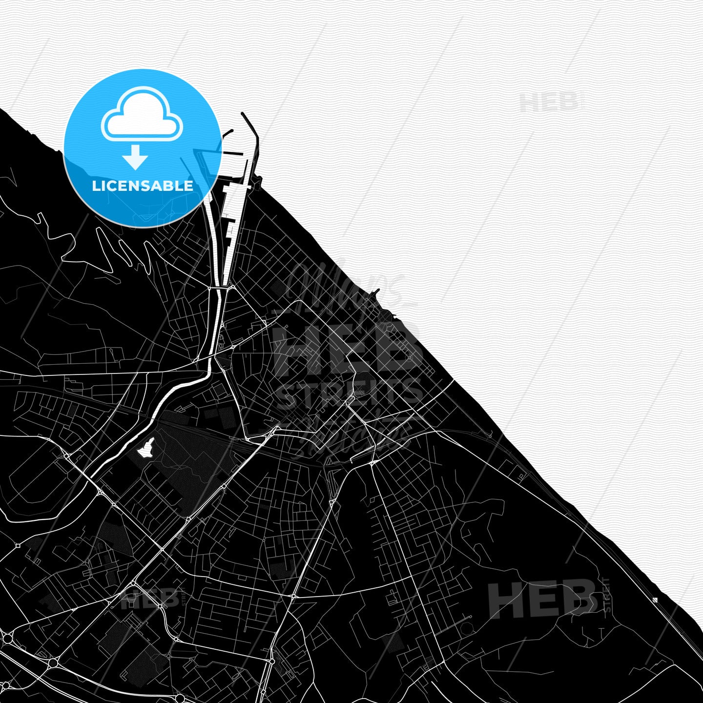 Pesaro, Italy PDF map