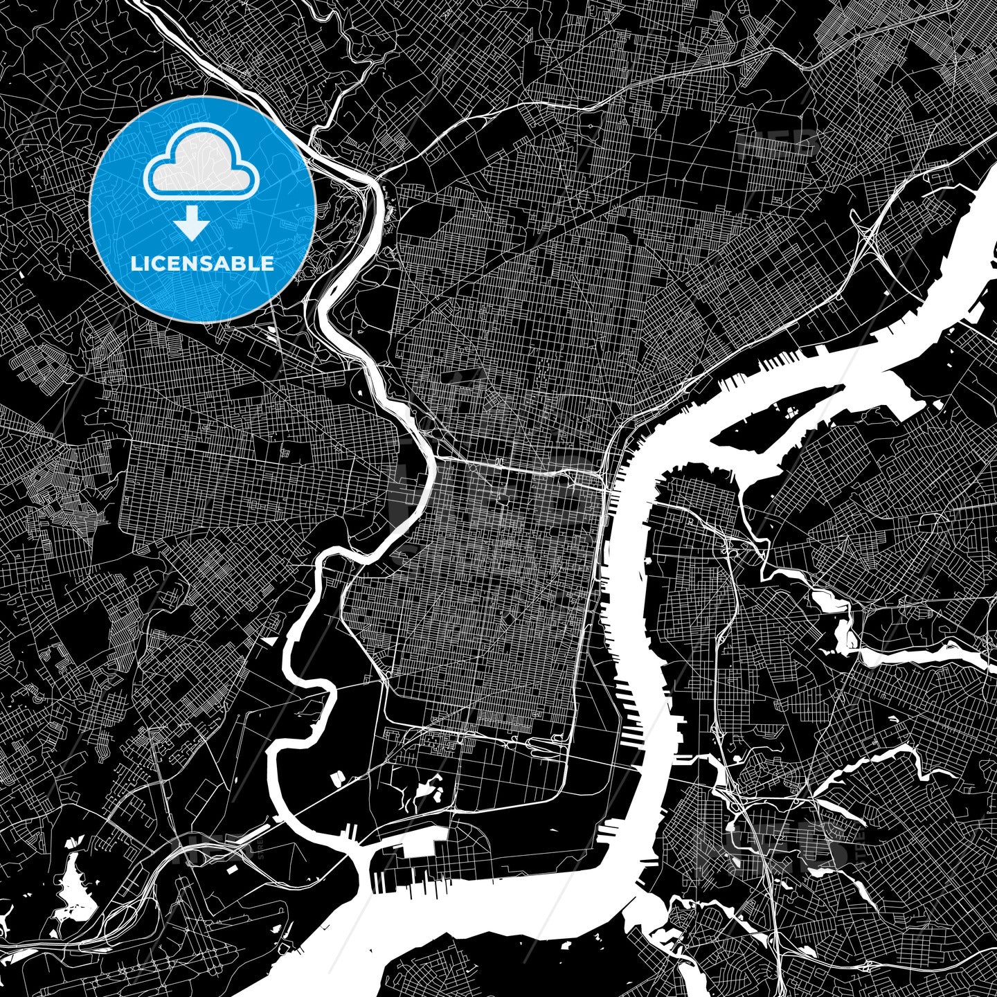 Philadelphia USA map