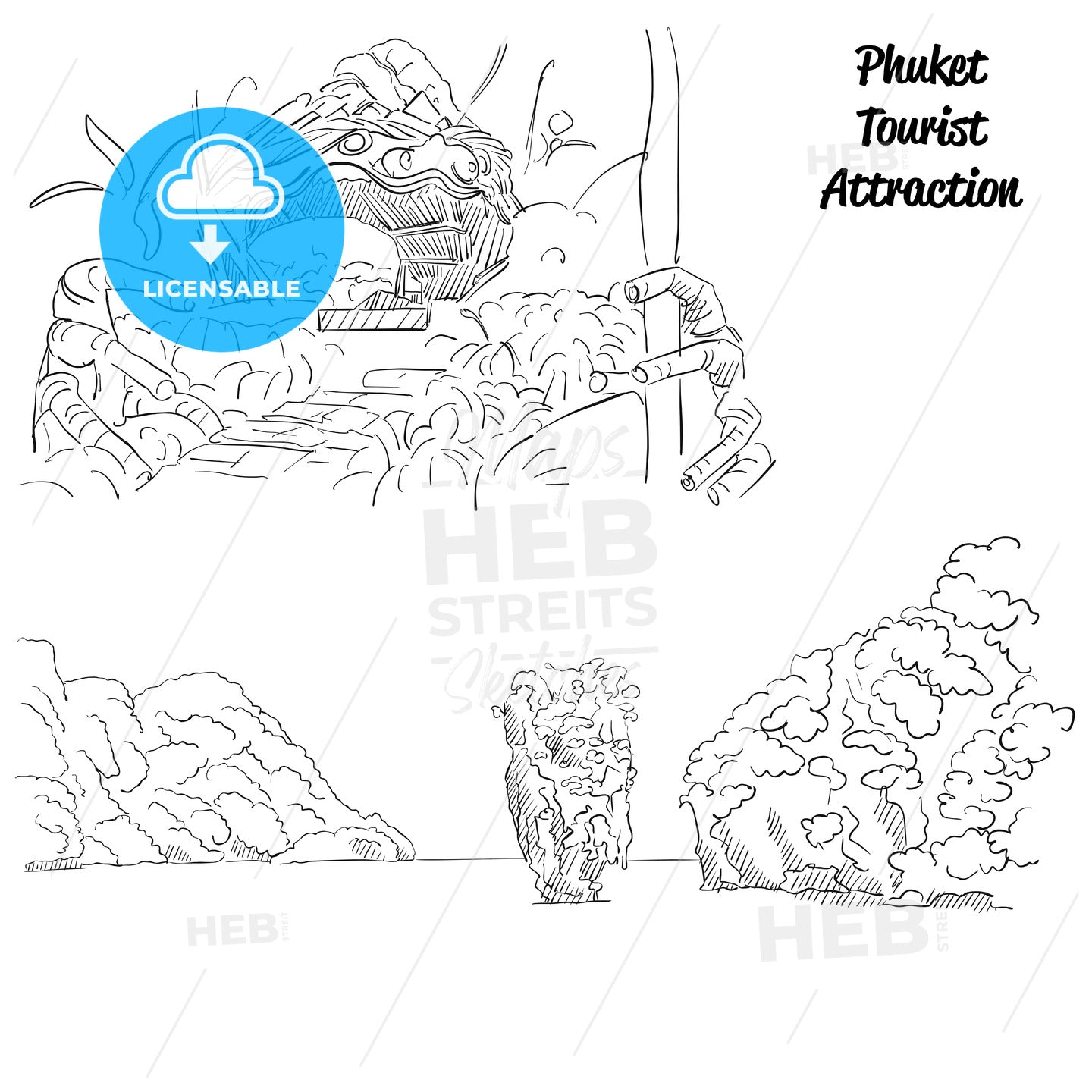 Phuket Famous Tousist Landmark Attractions – instant download