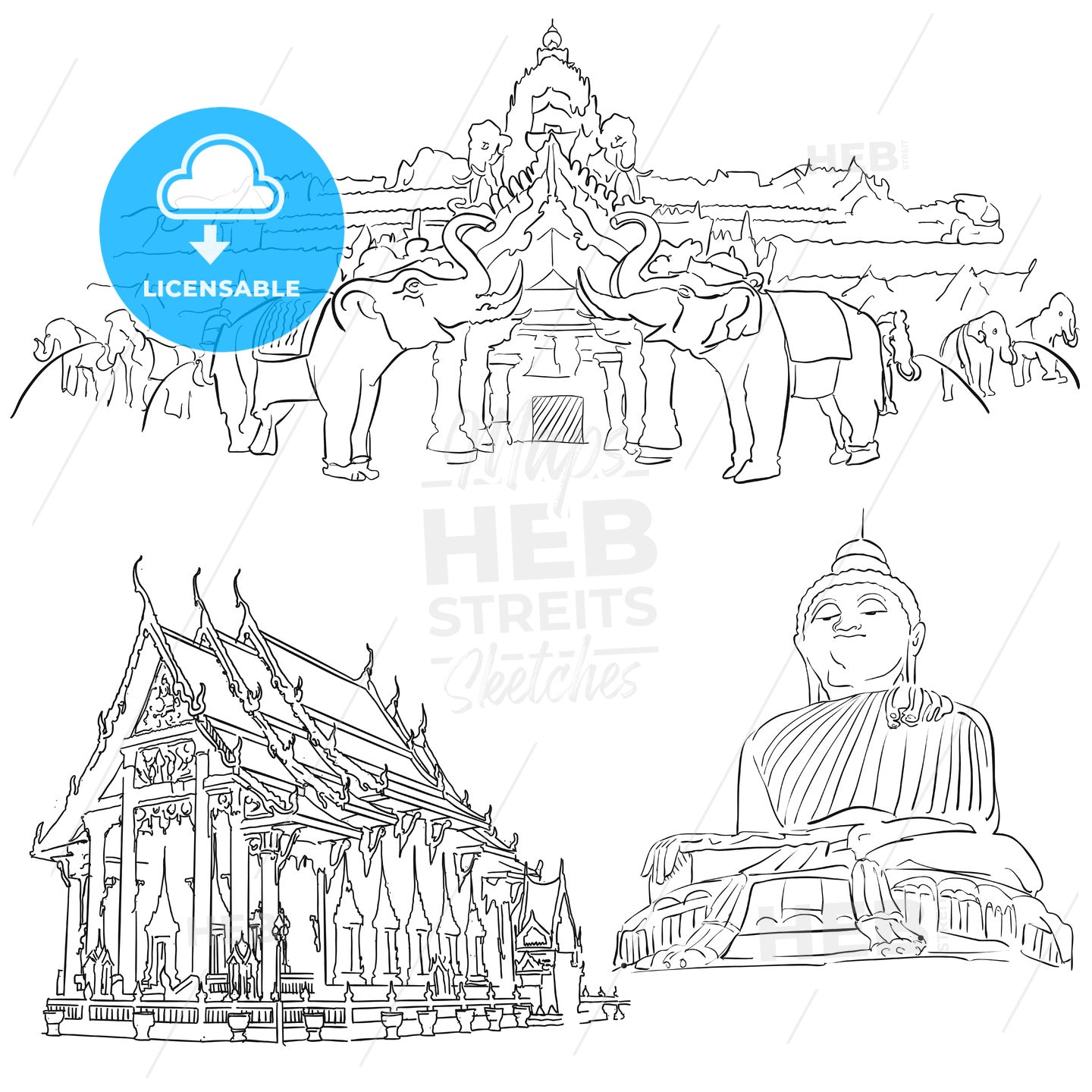 Phuket Thailand, Famous Destination Landmarks – instant download