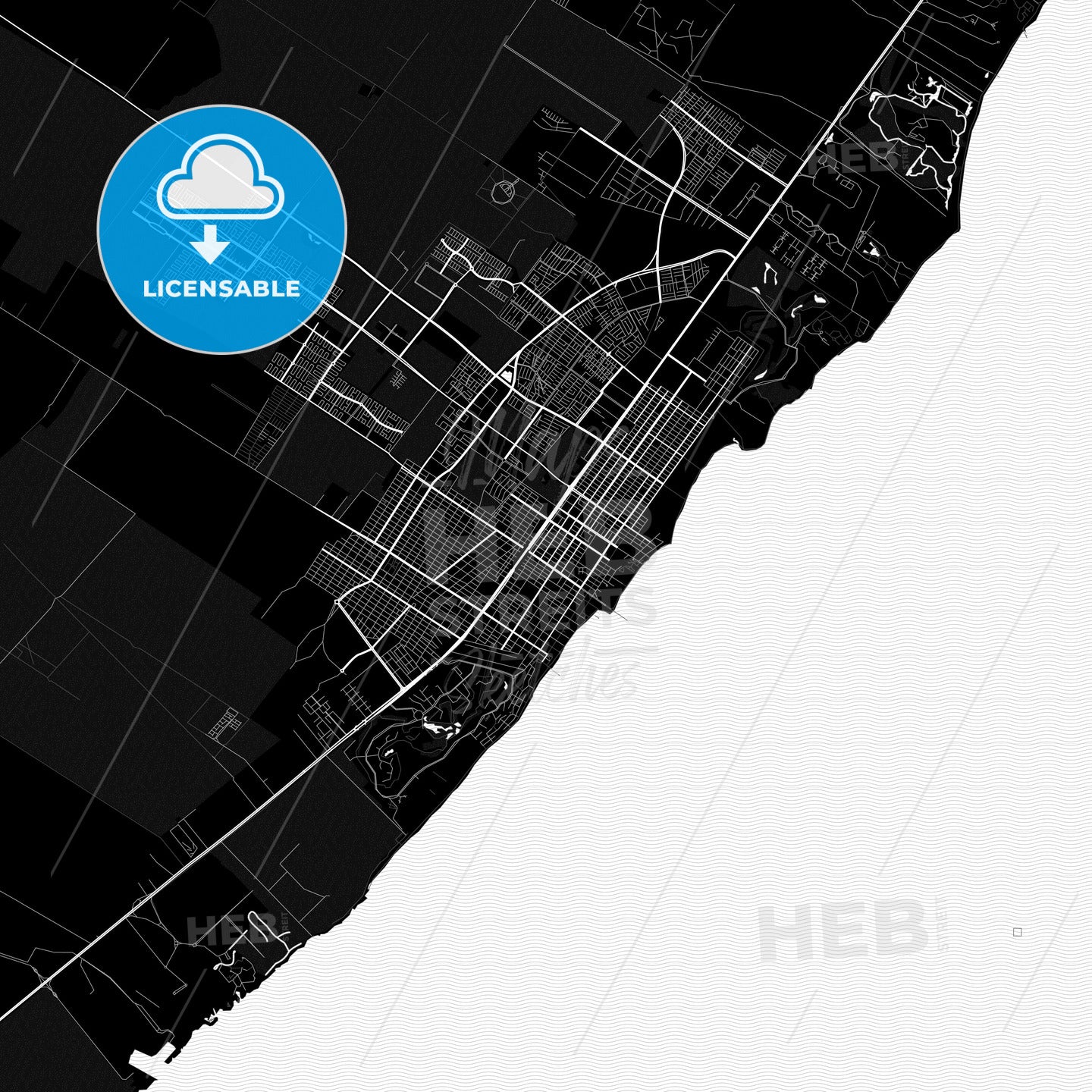 Playa del Carmen, Mexico PDF map