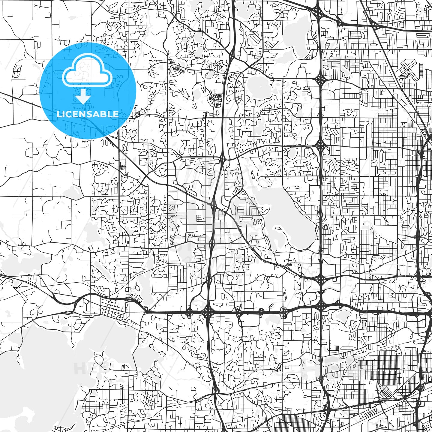 Plymouth, Minnesota - Area Map - Light