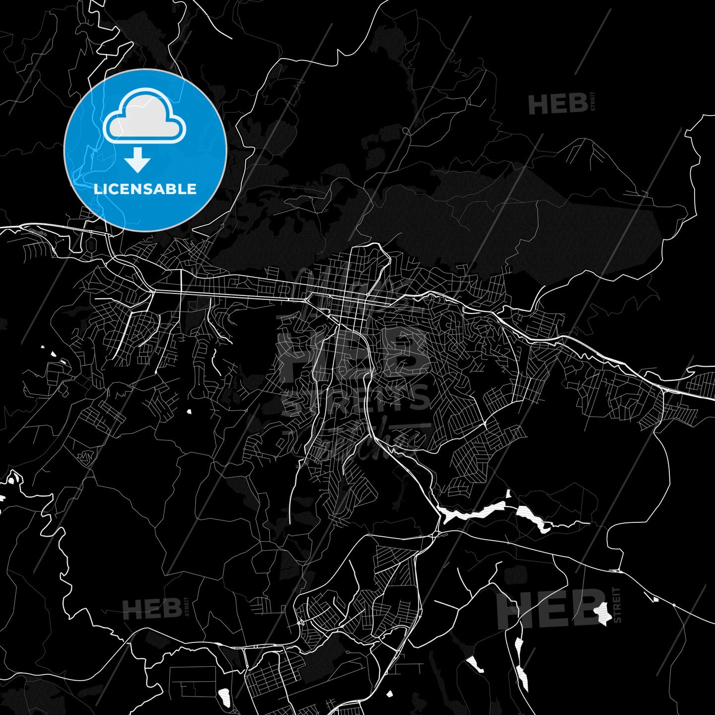Pocos de Caldas, Brazil PDF map