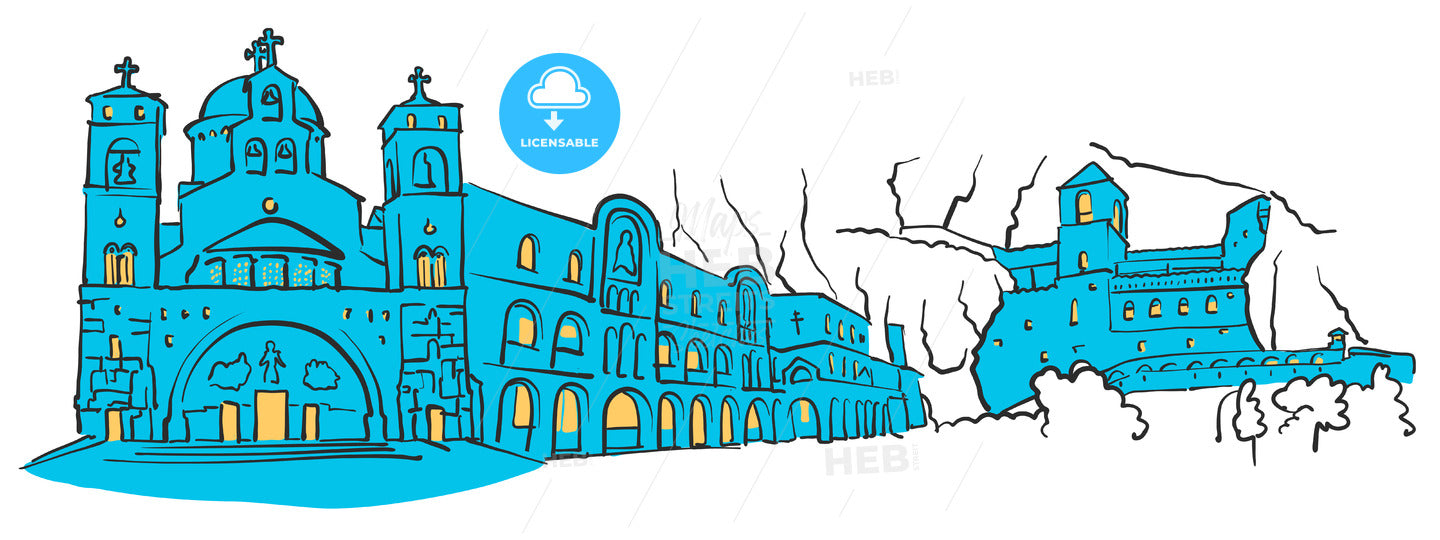 Podgorica, Montenegro, Colored Panorama – instant download