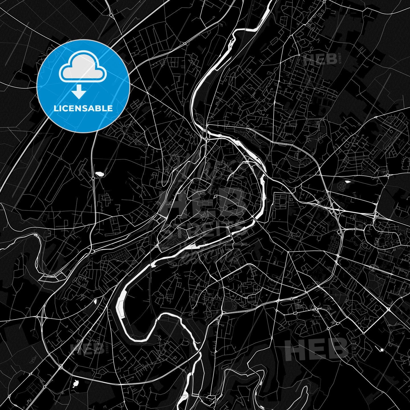 Poitiers, France PDF map