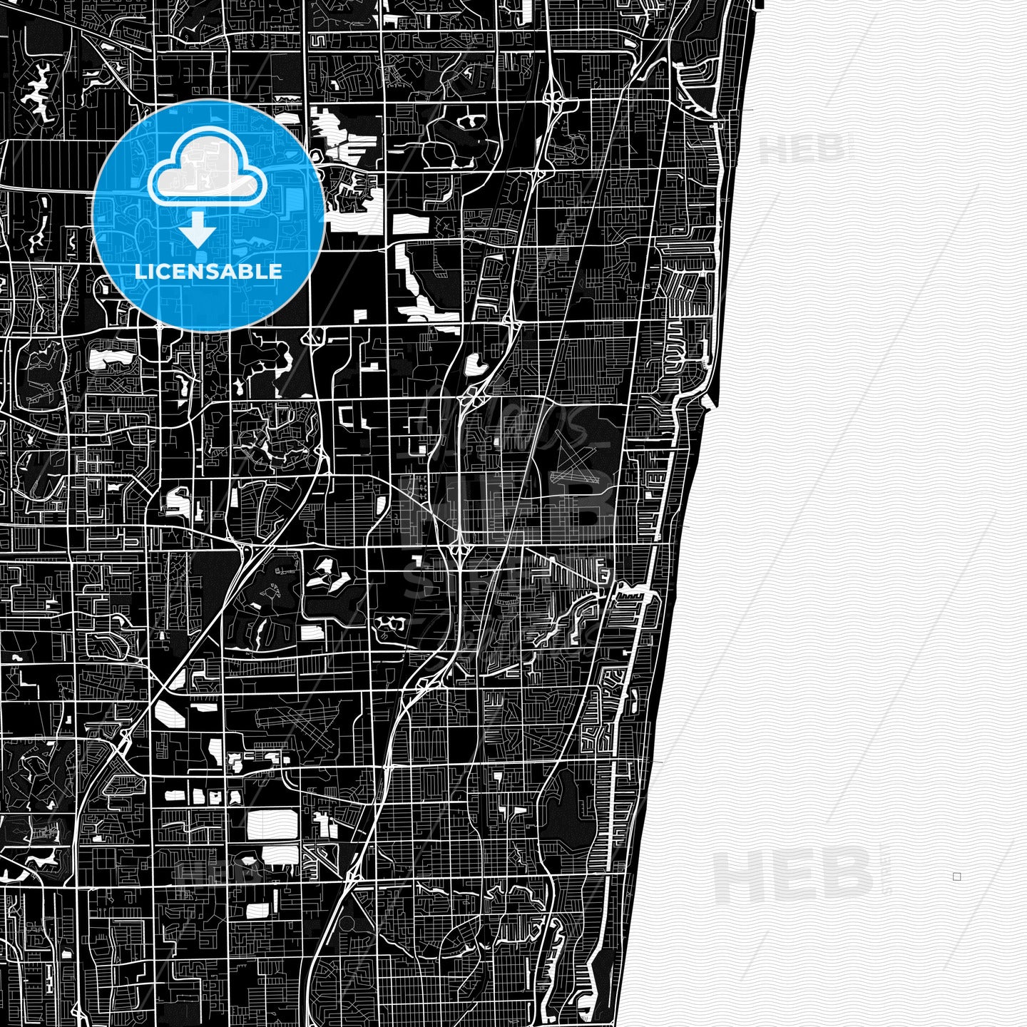 Pompano Beach, Florida, United States, PDF map