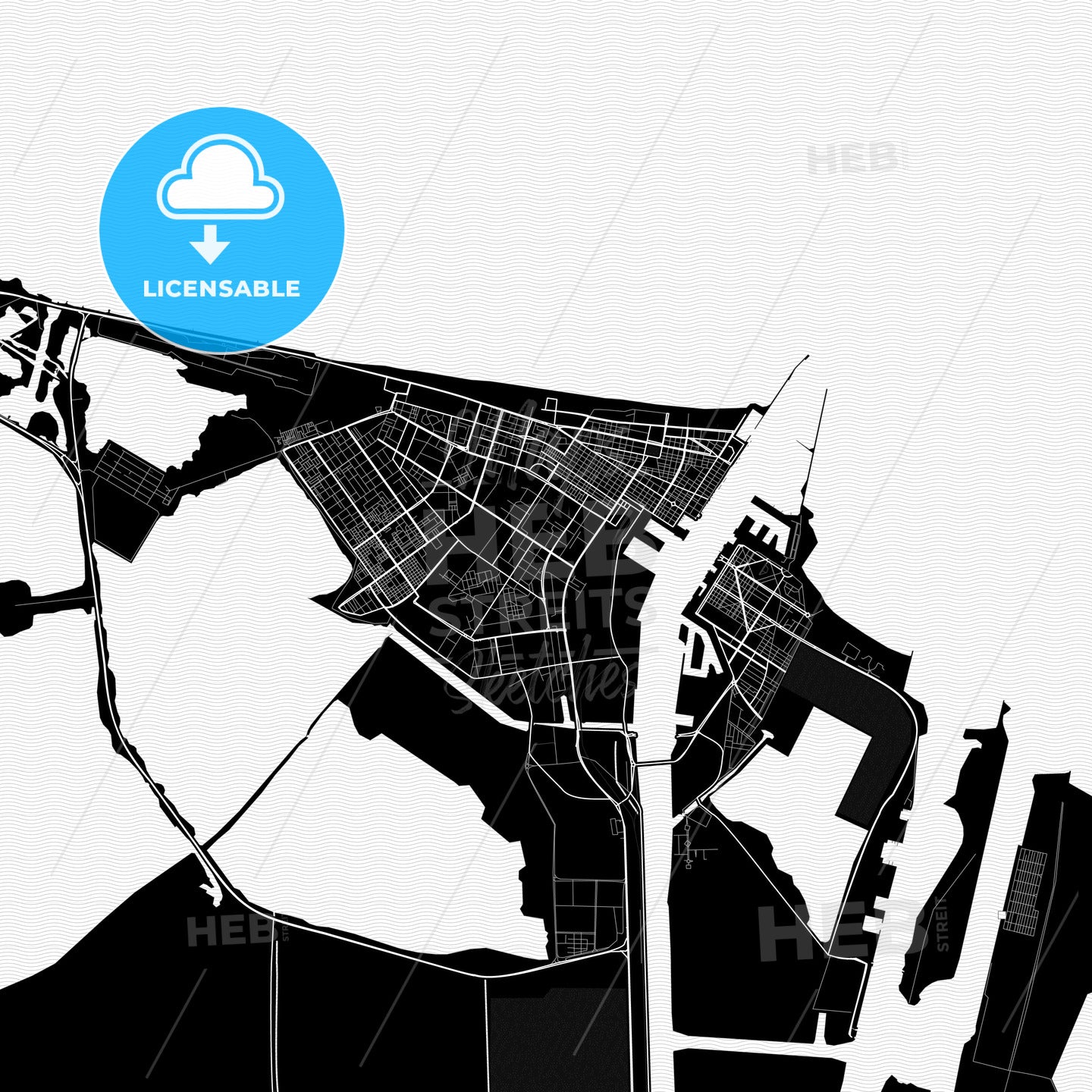 Port Said, Egypt PDF map