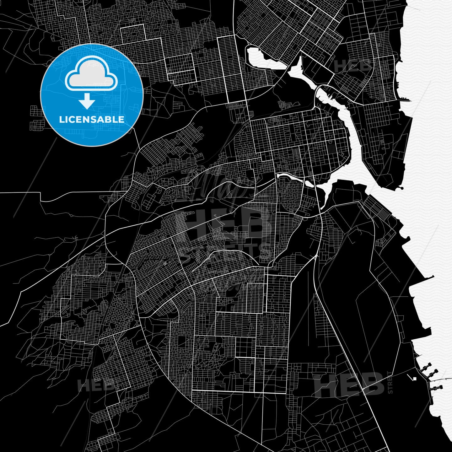 Port Sudan, Sudan PDF map