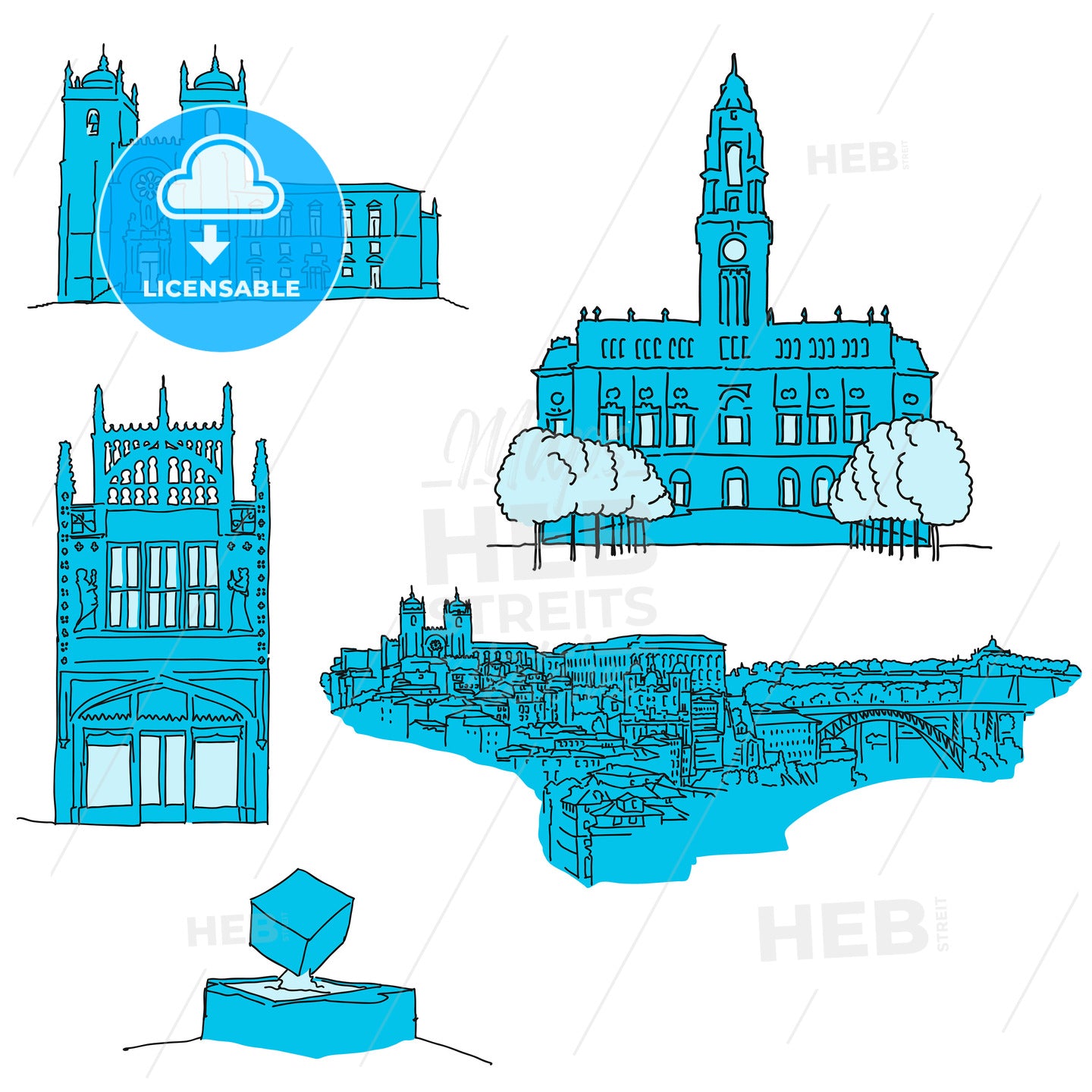 Porto Portgal famous architecture – instant download