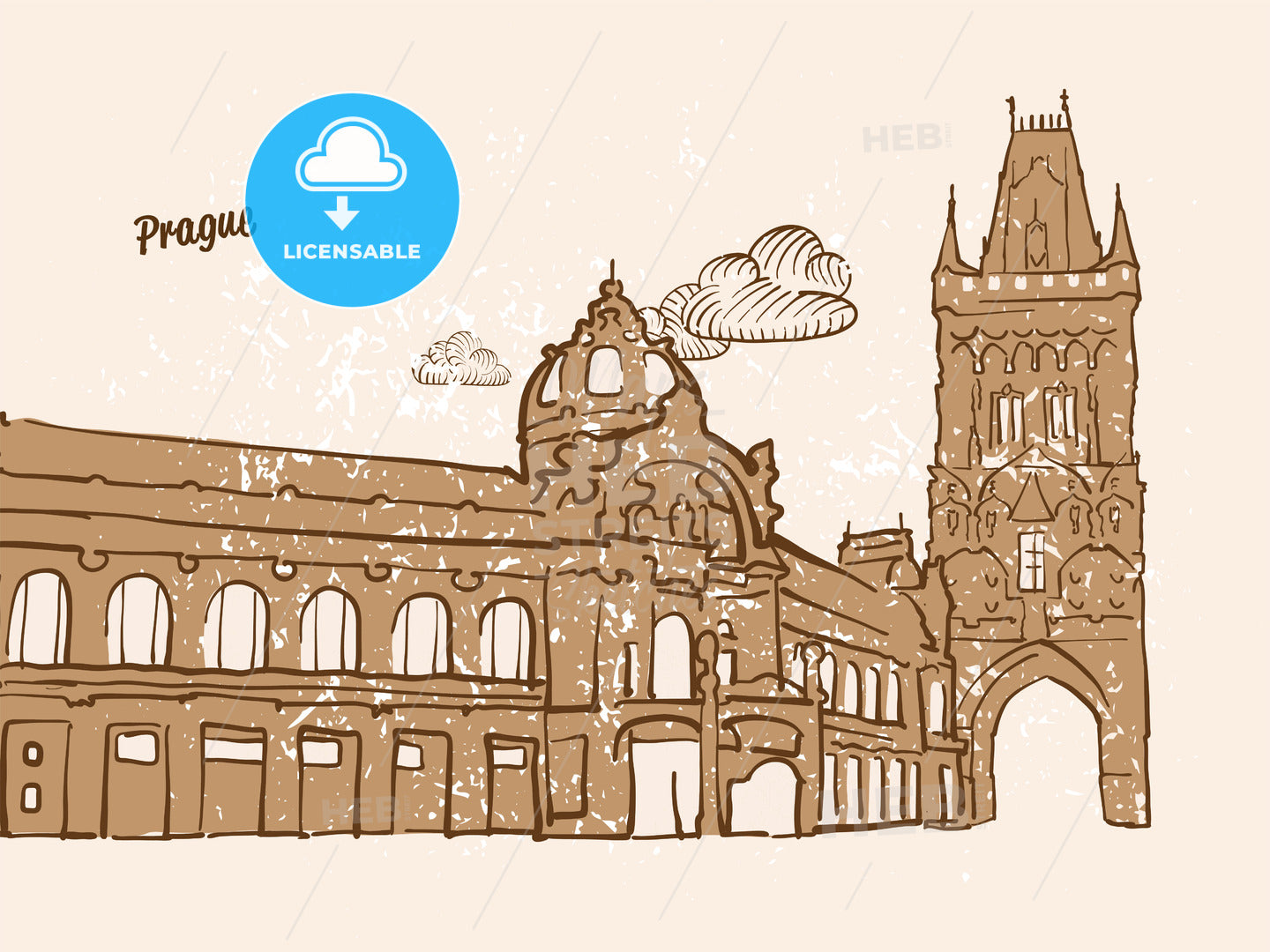 Prague, Czech Republic, Greeting Card – instant download