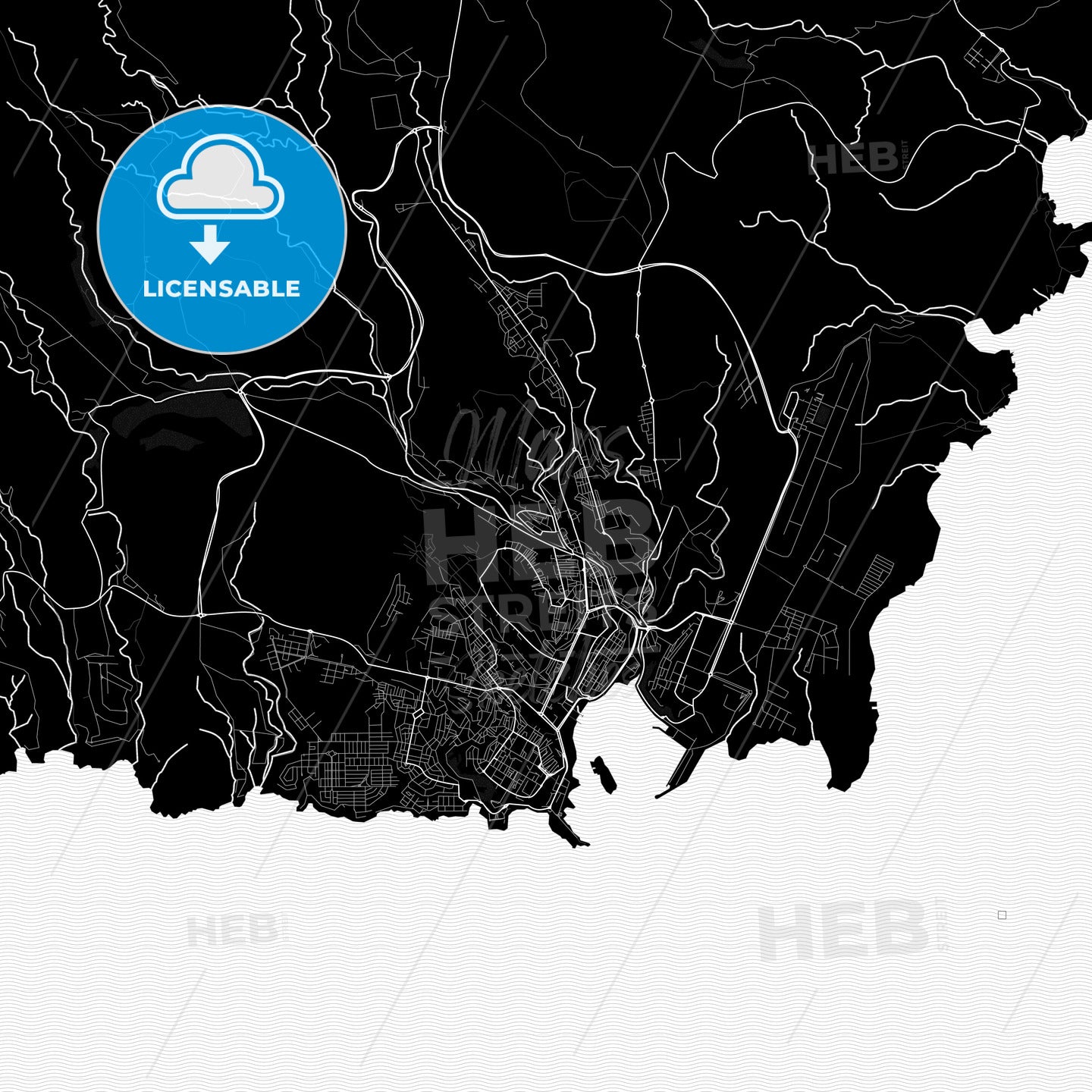 Praia, Cape Verde PDF map
